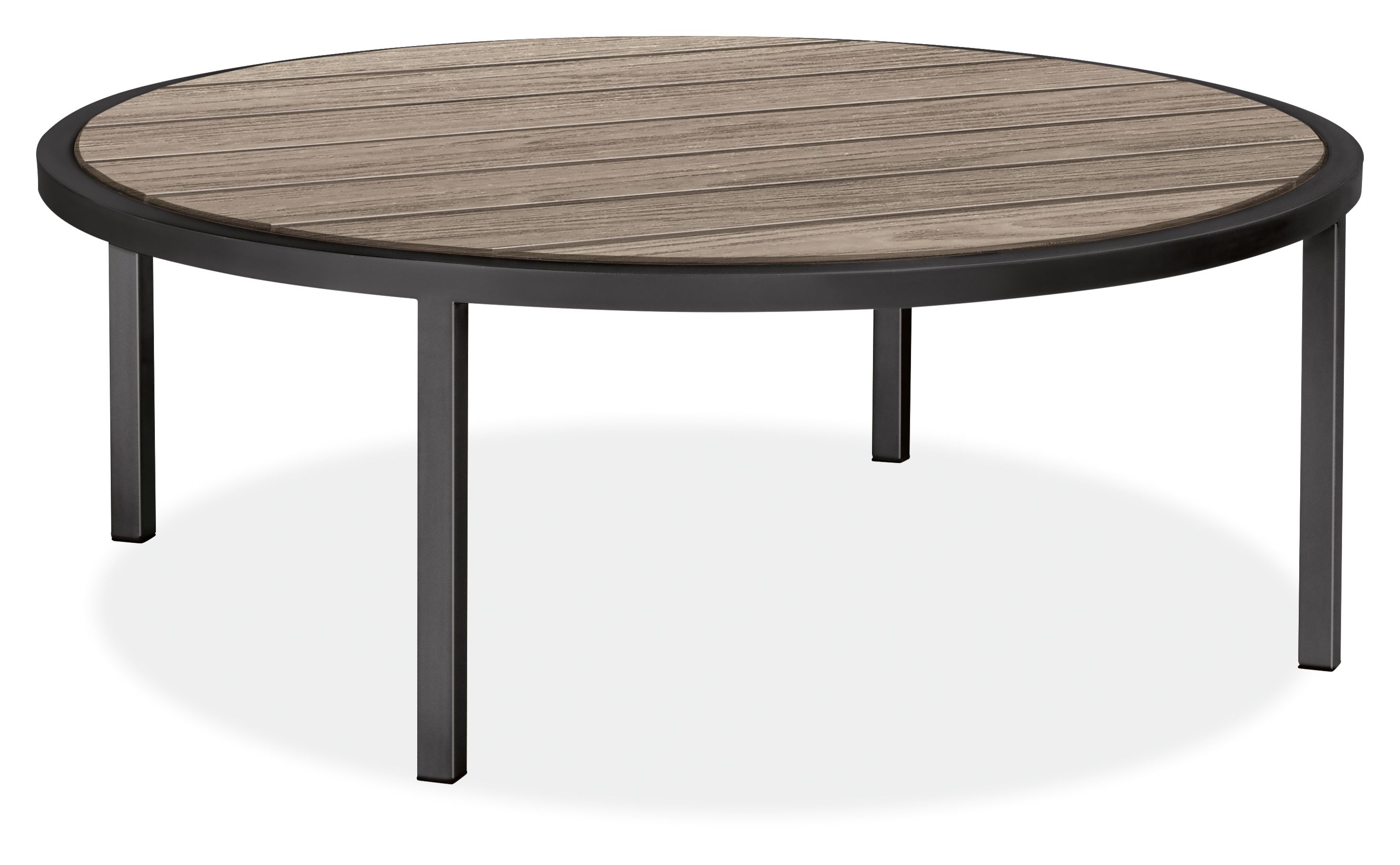 Montego 36 diam 13h Coffee Table in Thermally Modified Oak with Graphite