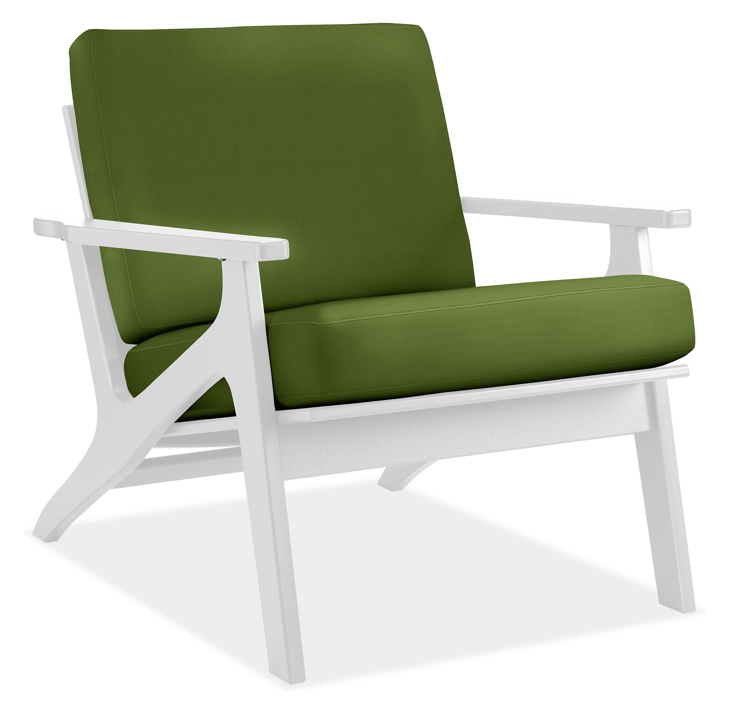 Breeze Chair in Tristan Green with White HDPE Frame