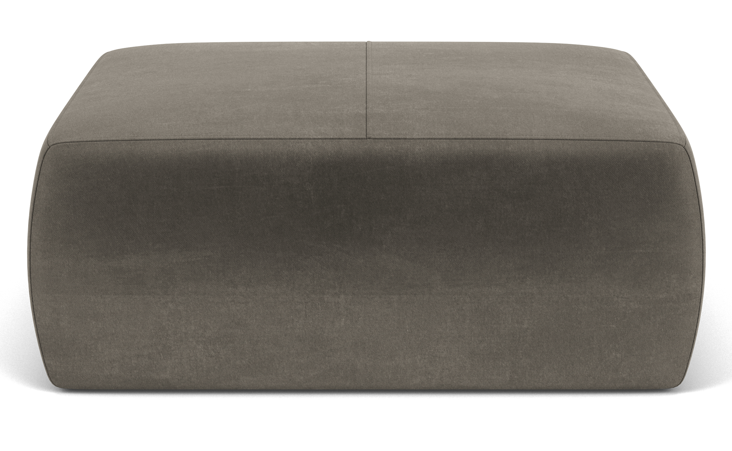Lind 36w 36d 16h Square Ottoman in Banks Charcoal