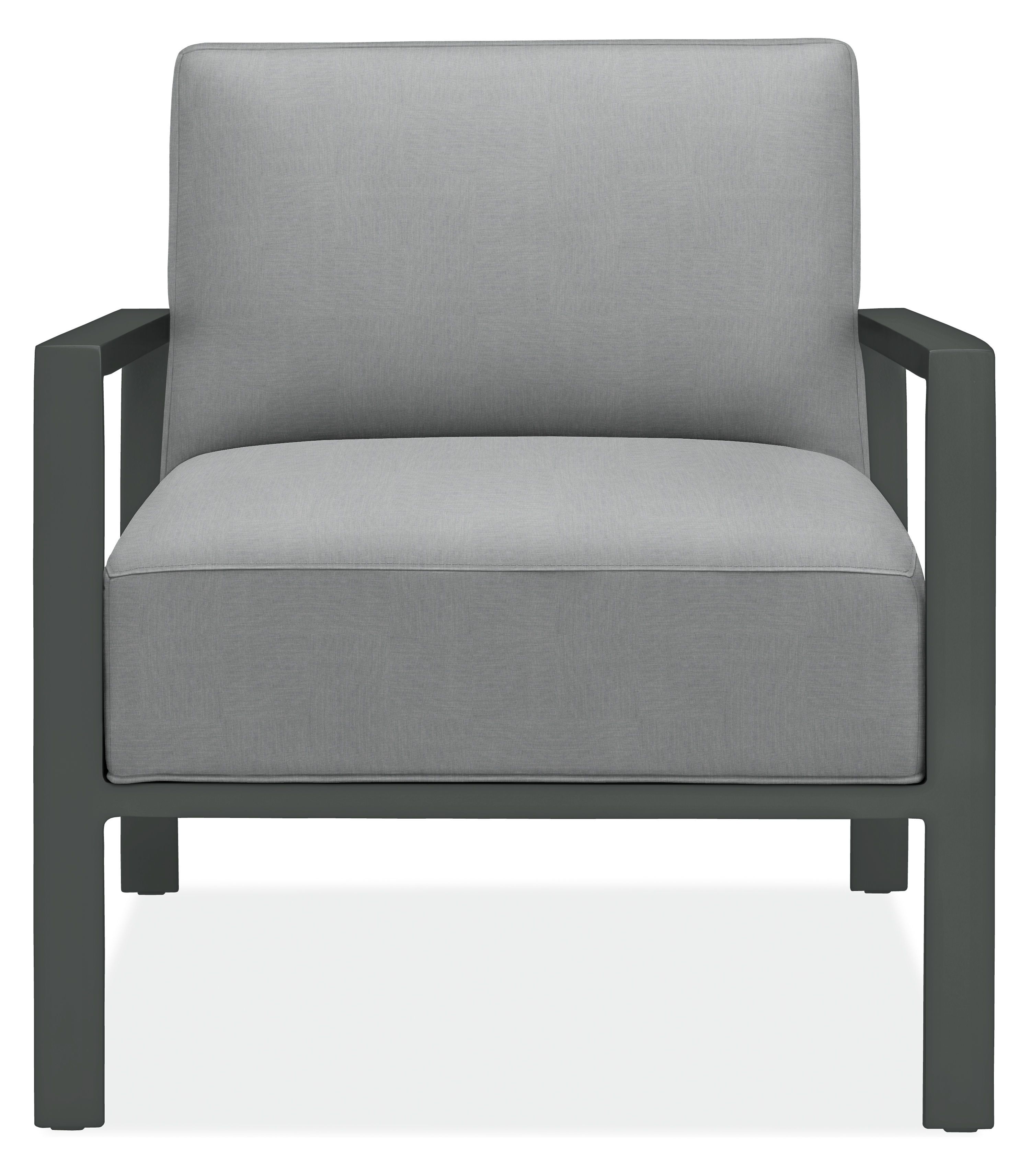 Isles Chair in Sunbrella Canvas Cement with Graphite