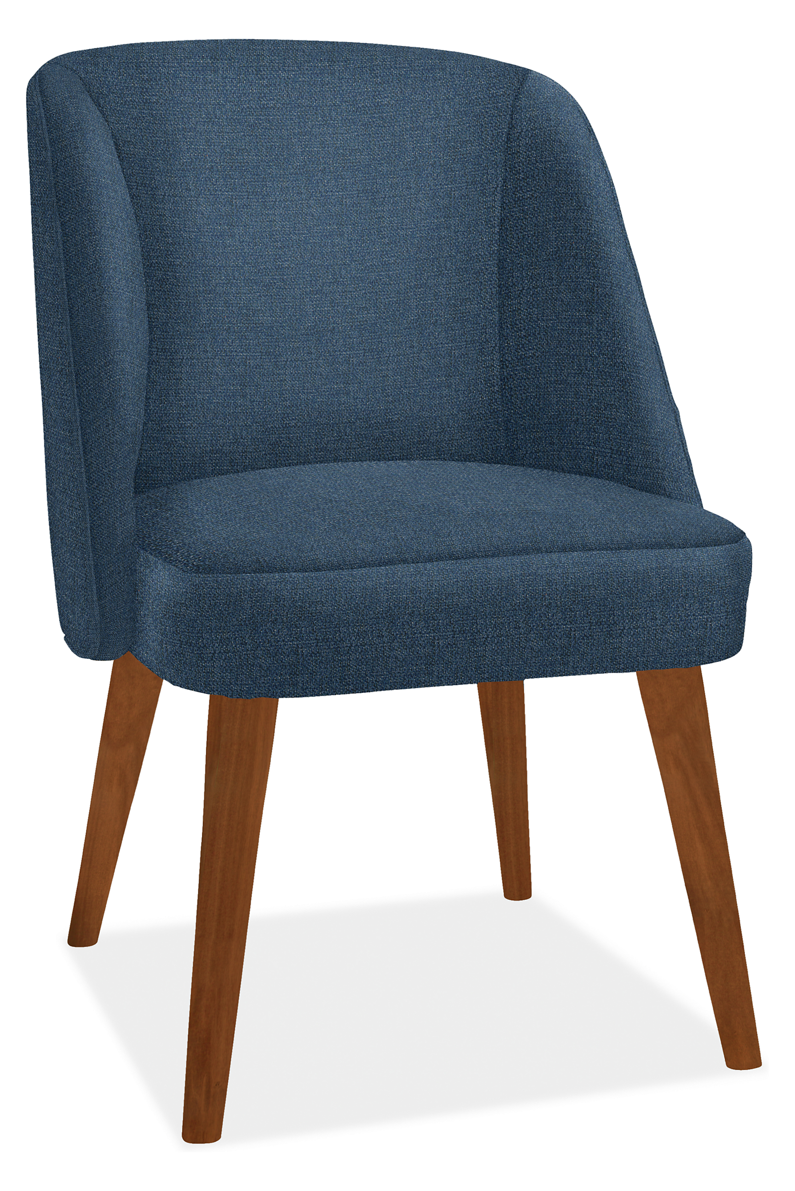 Cora Chair in Tepic Navy with Mocha Legs