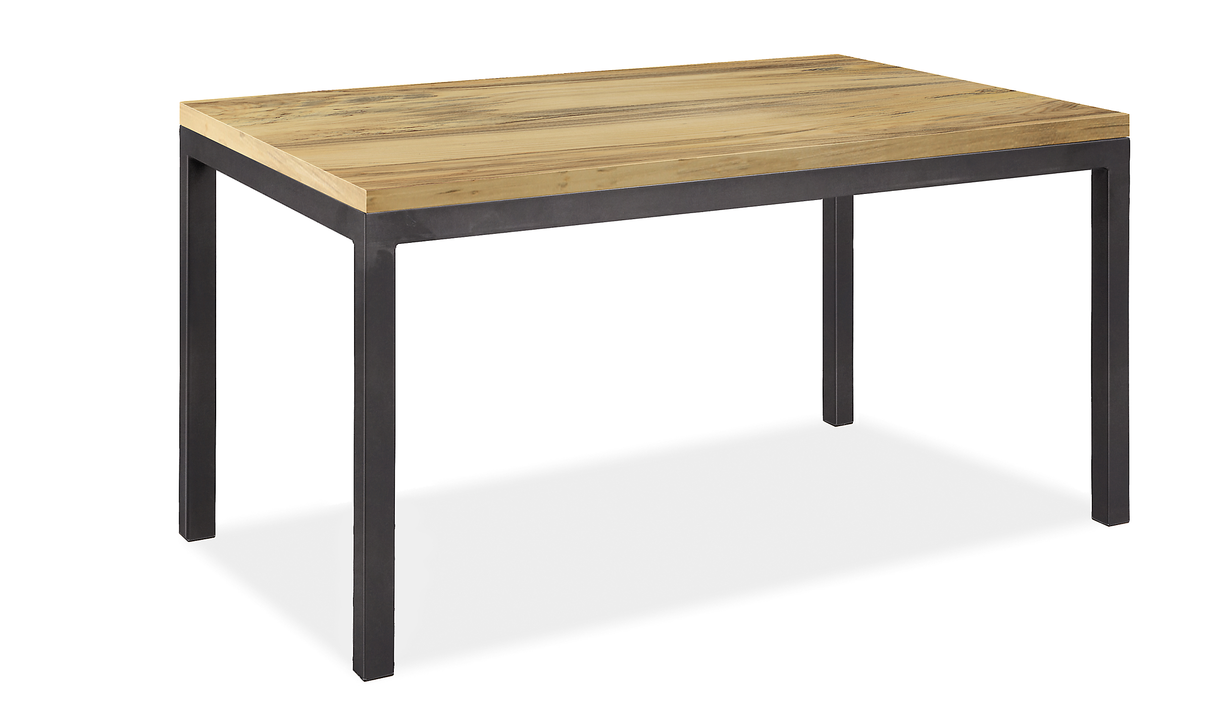 Parsons 58w 36d 30h Table in 2" Natural Steel with Sugarberry Top