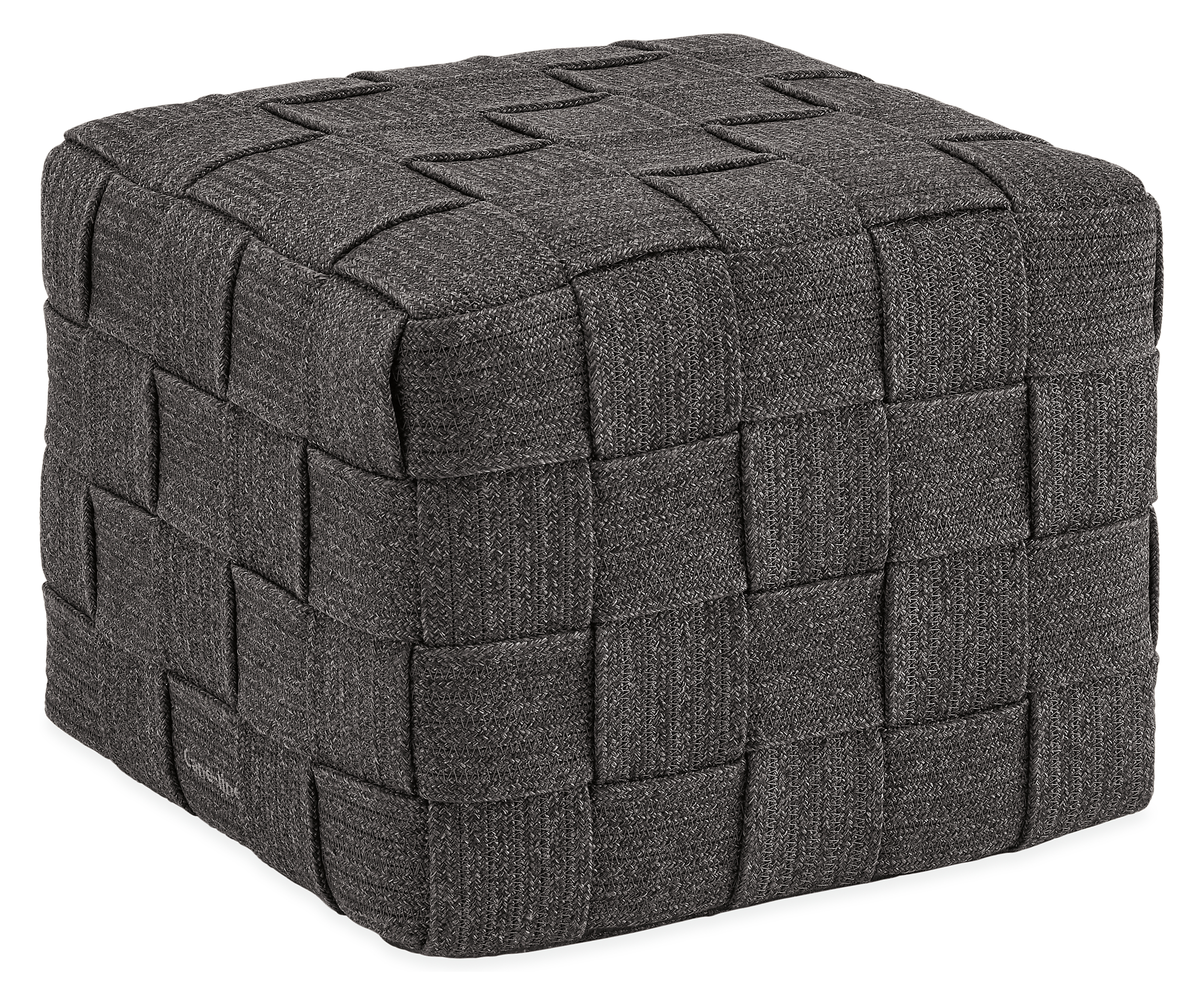 Flet 18w 18d 16h Square Ottoman in Slate