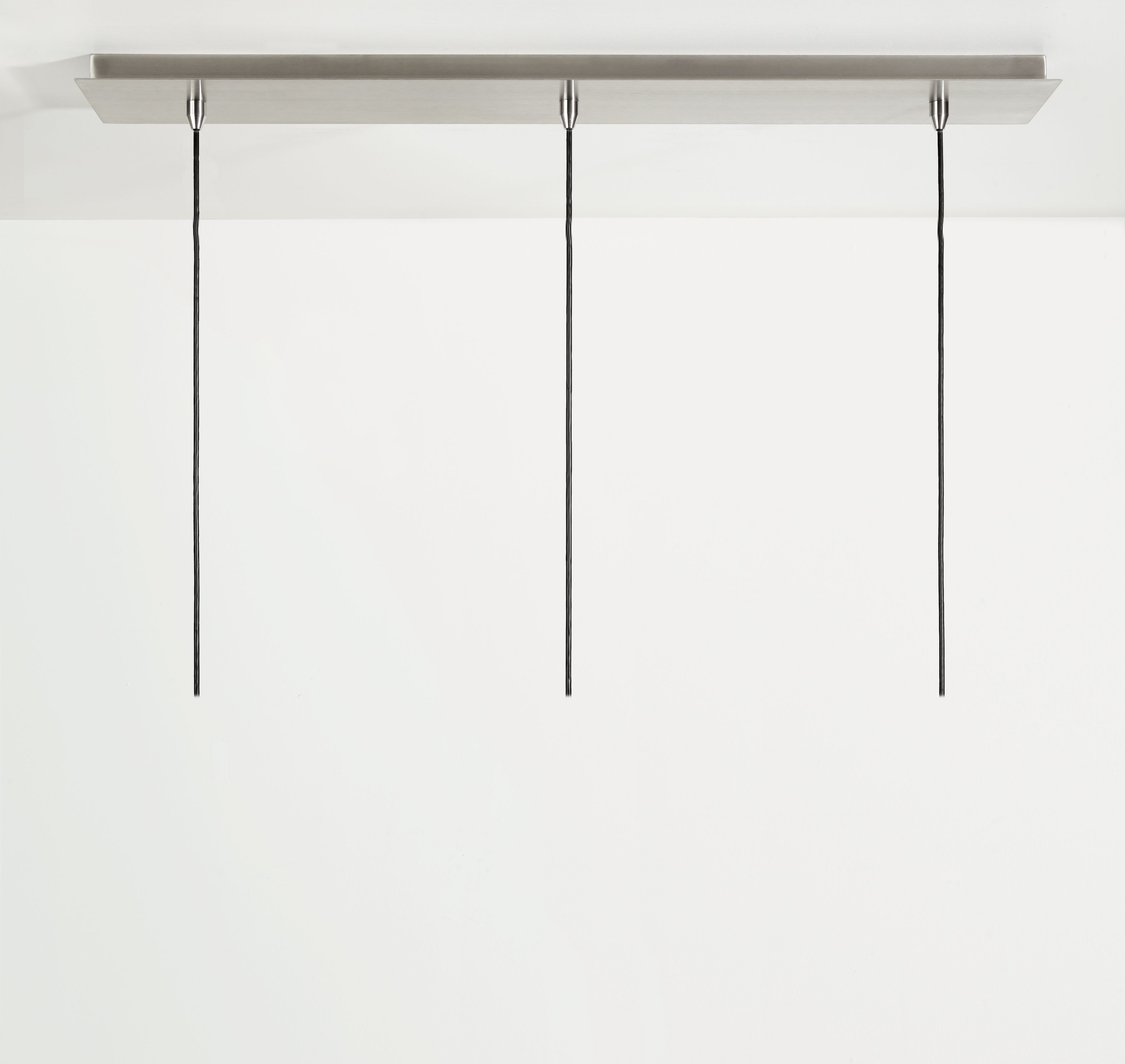 Gale Pendants with Rectangle Ceiling Plate - Set of Three
