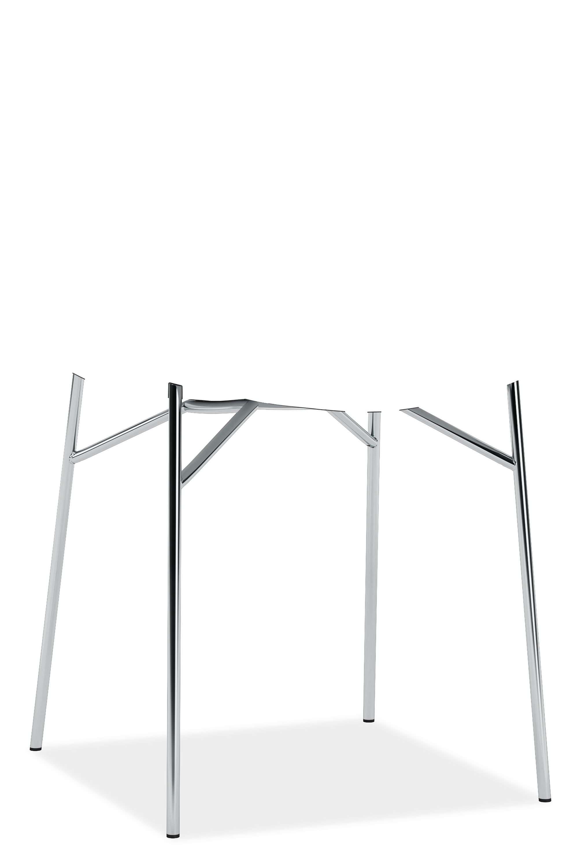Pasqual Side Chair with Sarno Leather Seat & Metal Base