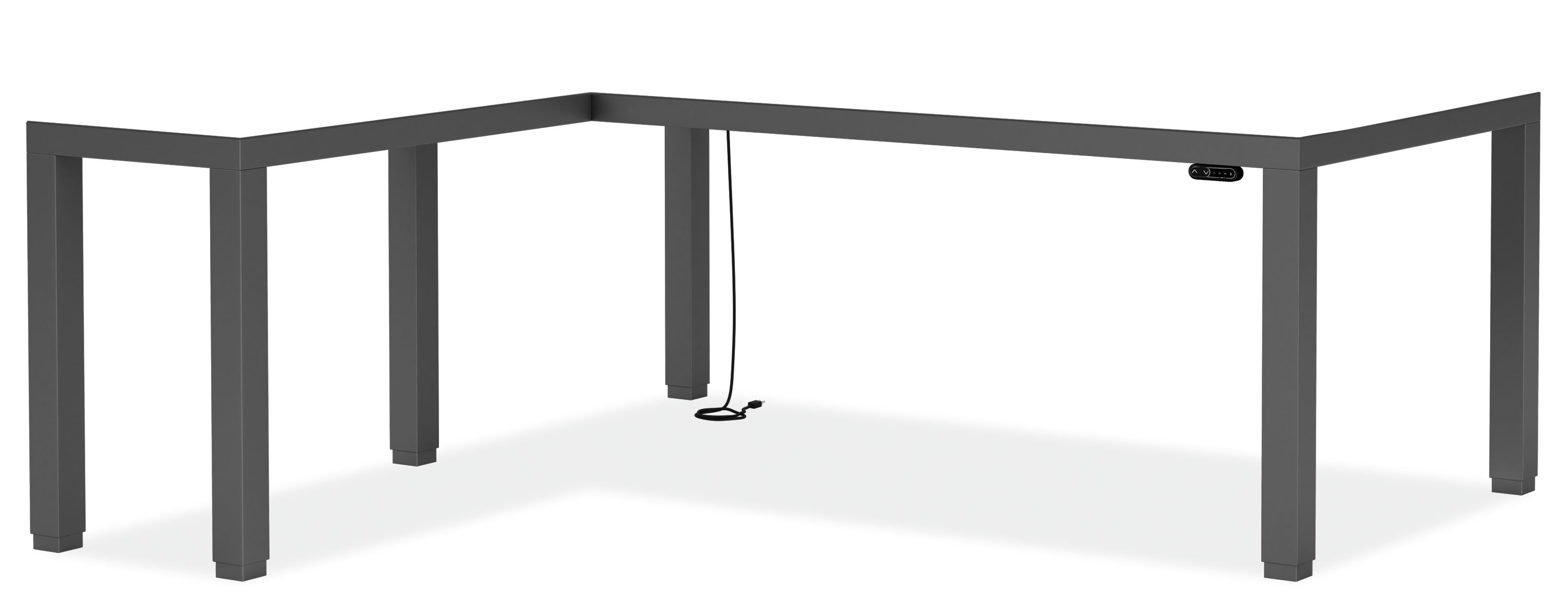 Parsons 72w 36d 29-49h Adjustable Standing Desk with 36w 18d Return