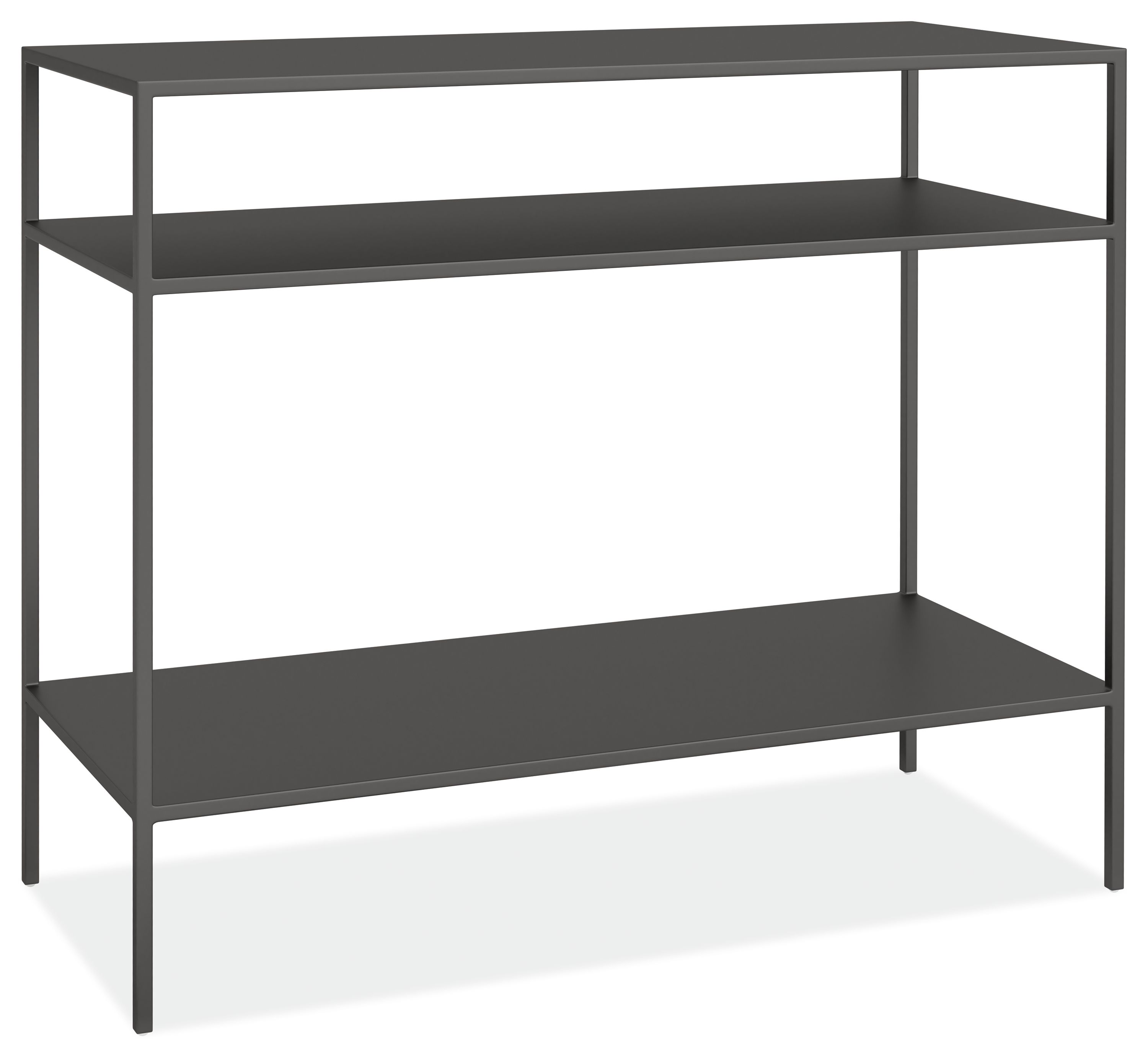 Slim 34w 15d 29h Console Bookcase with Open & Left Door Insert