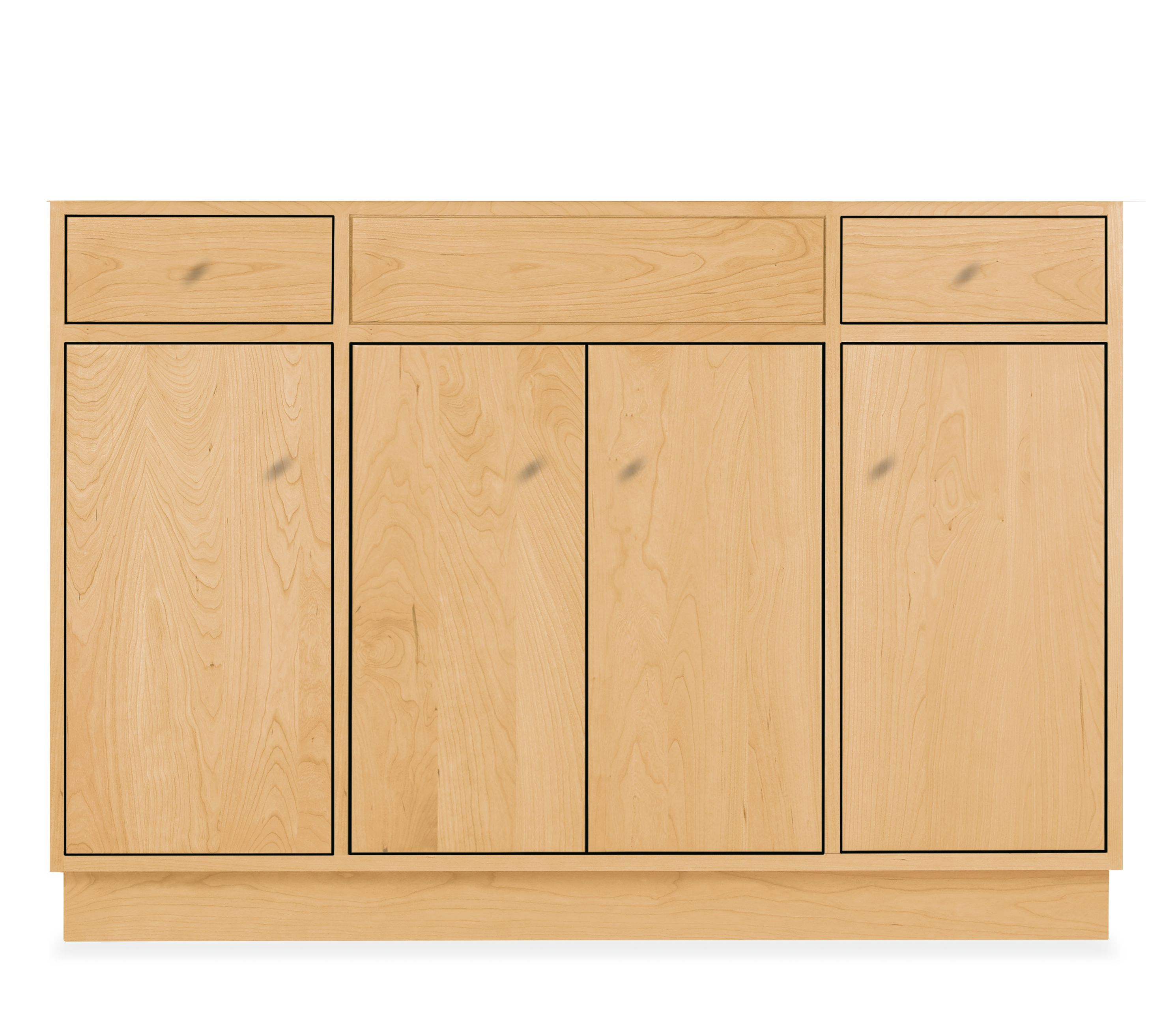 Linear 46.5w 21d 33.25h Single-Sink Vanity Cabinet with Wood Base & No Top
