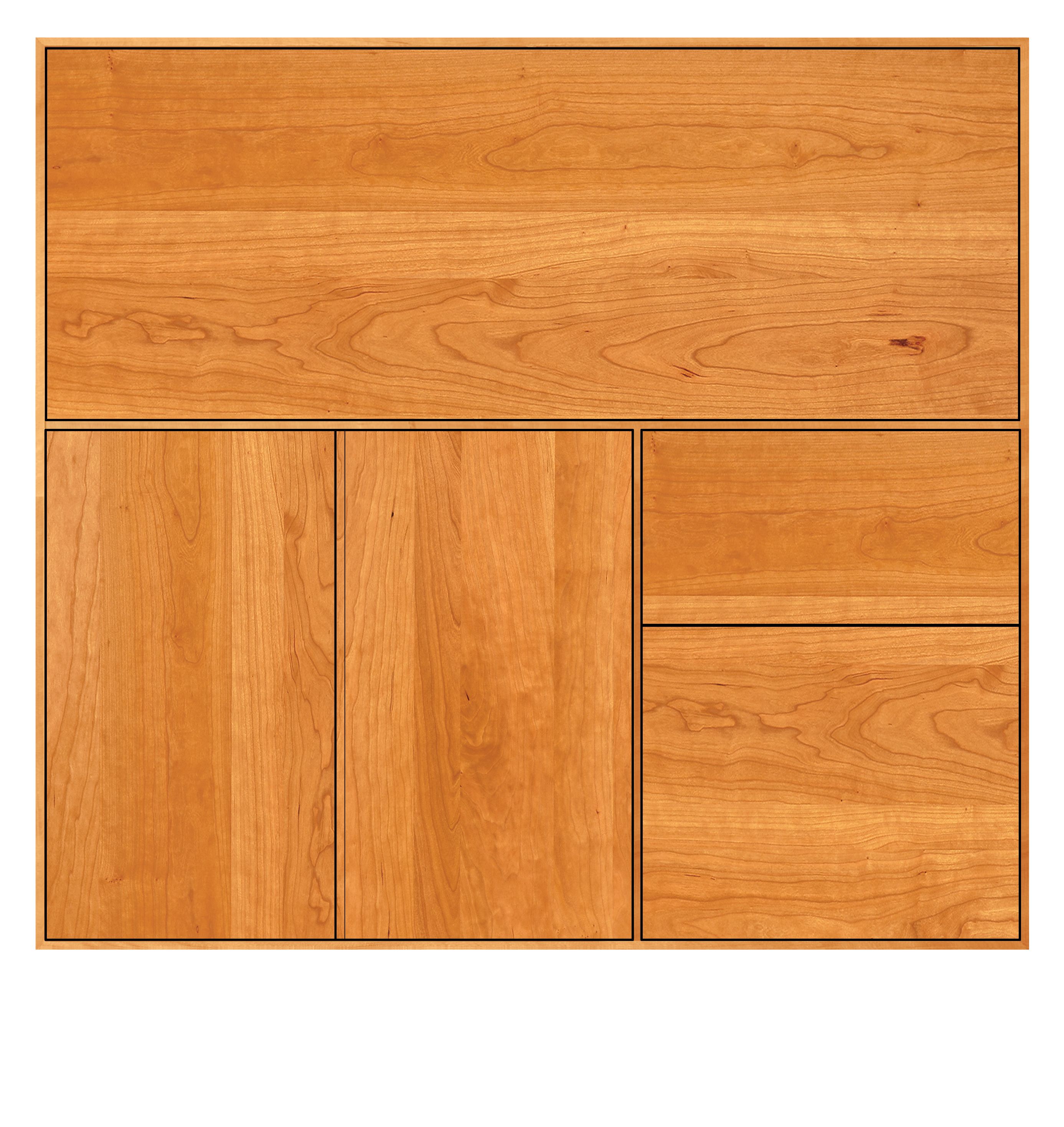 Hudson 42w 20d 44h Office Armoire with Wood Base