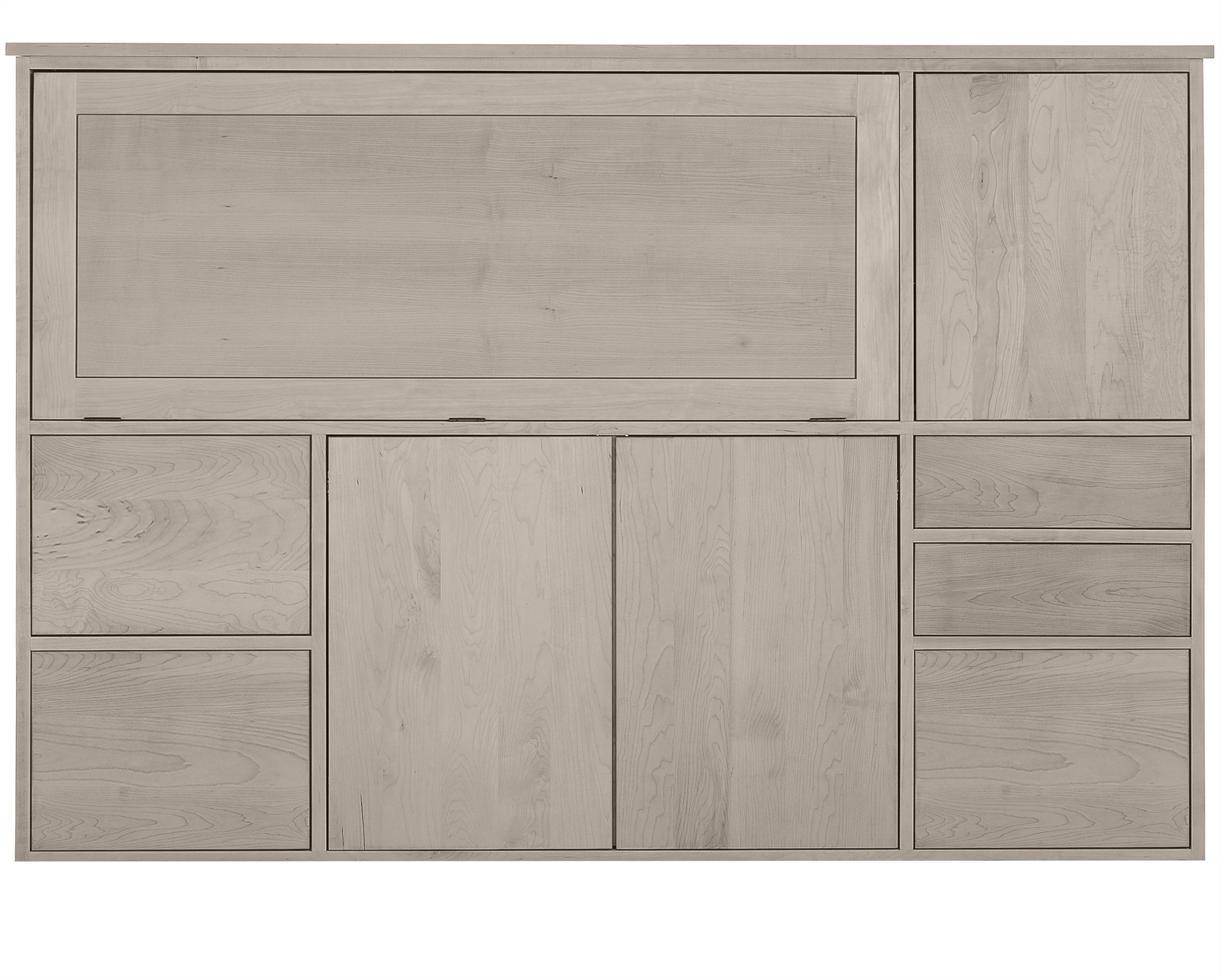 Linear 67w 23d 51h Office Armoire with Two File Drawers Left