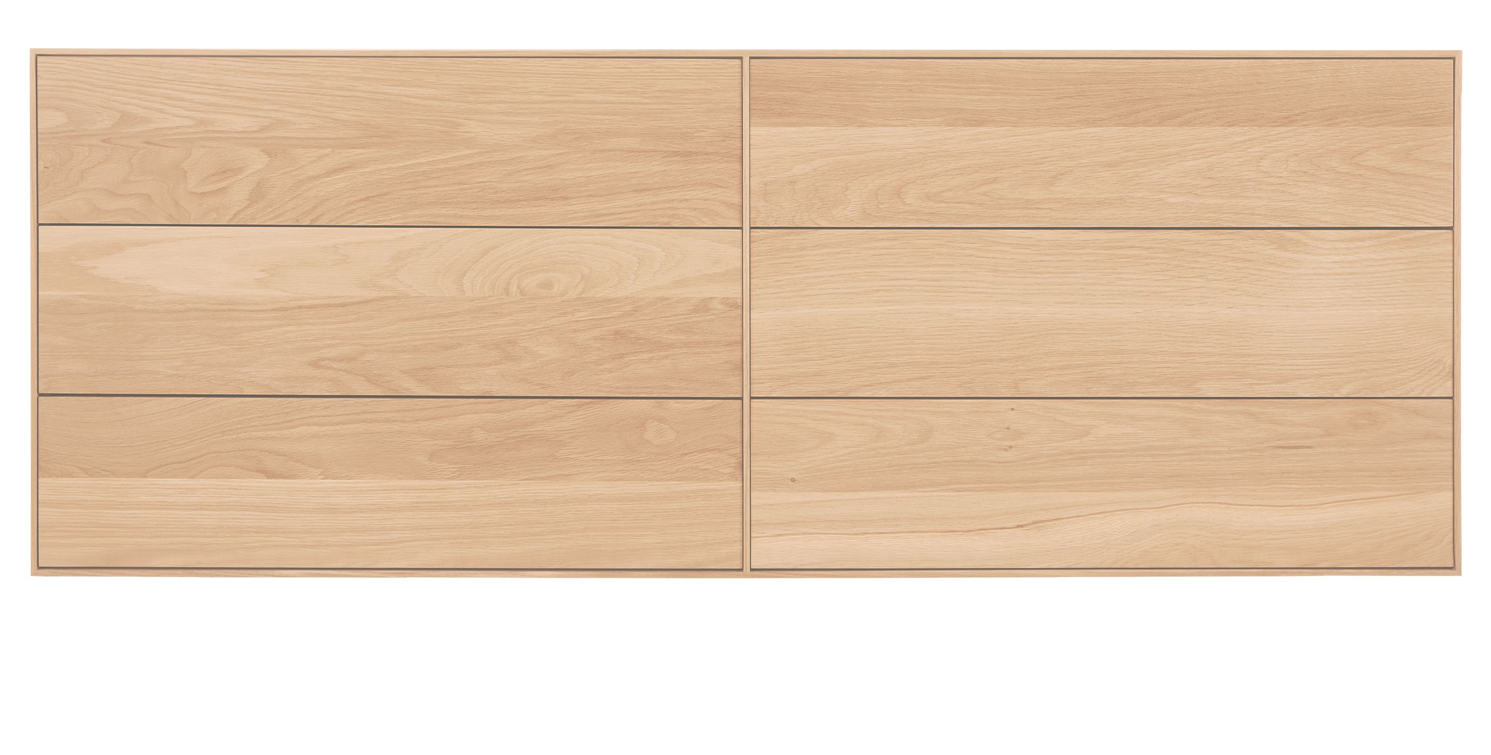 Hudson 60w 20d 28h Six-Drawer Dresser with Wood Base