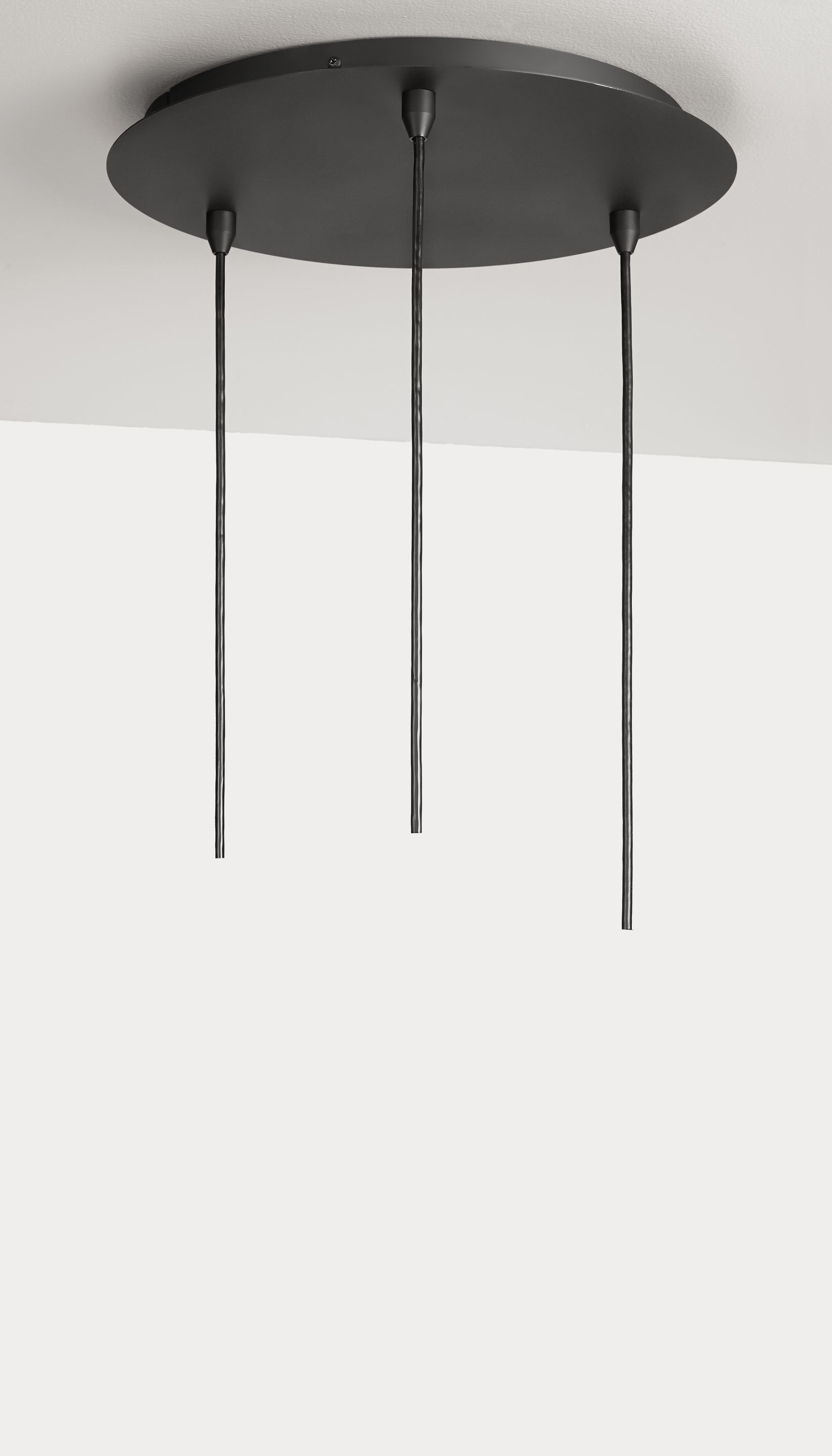 Sky Pendants with Round Ceiling Plate - Set of Three
