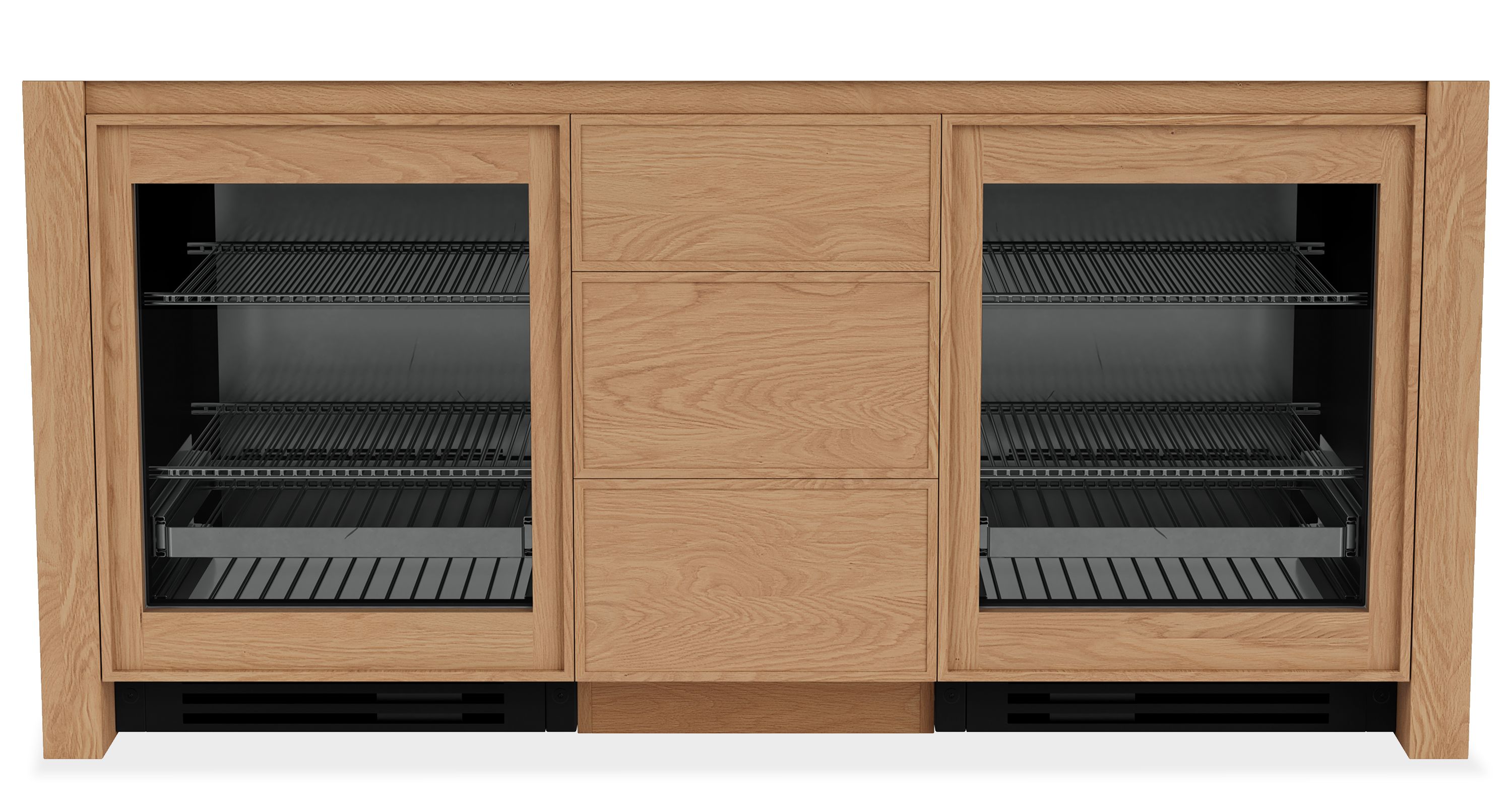 Amherst Storage Cabinets with Refrigerator