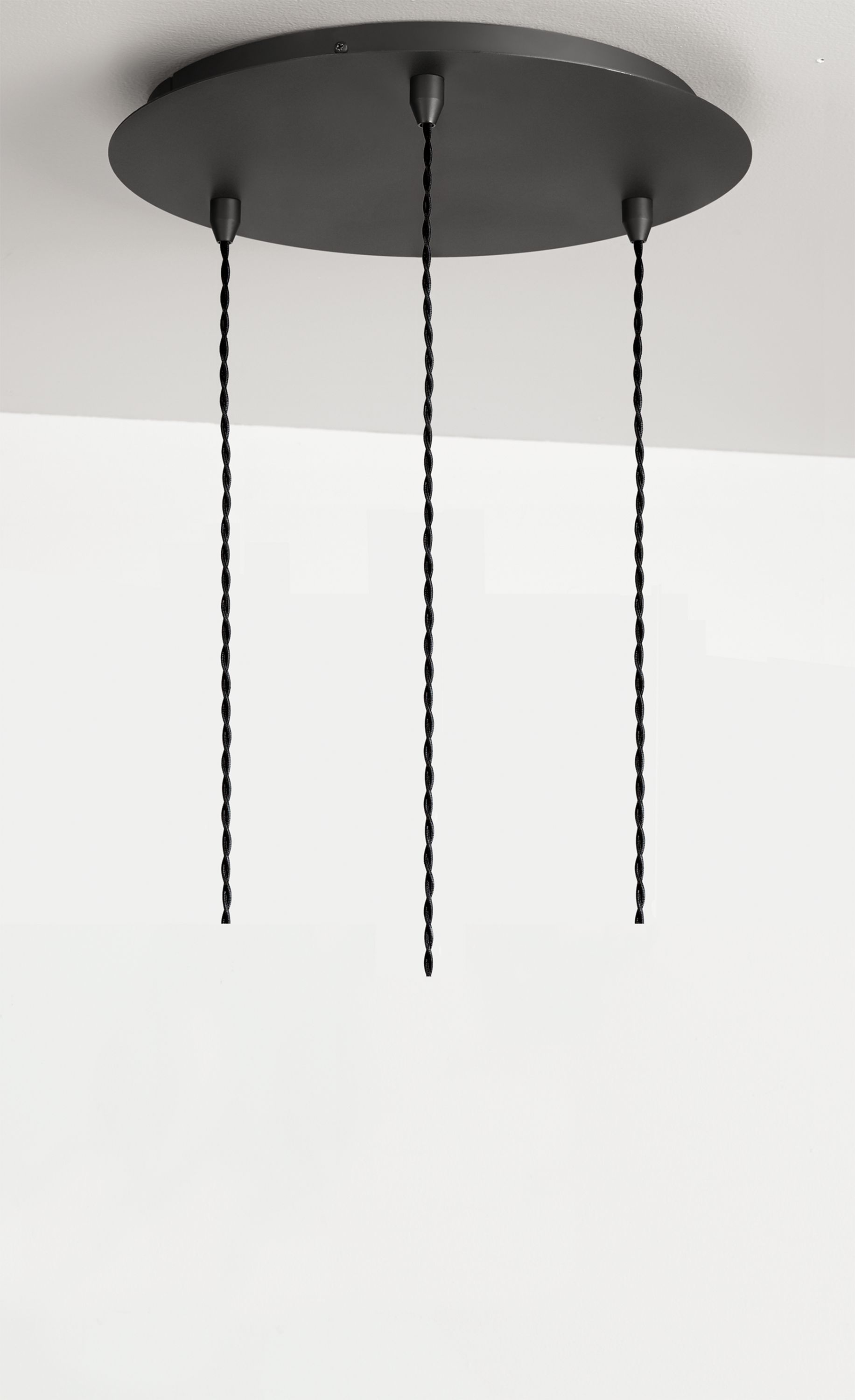 Polar Pendants with Round Ceiling Plate - Set of Three