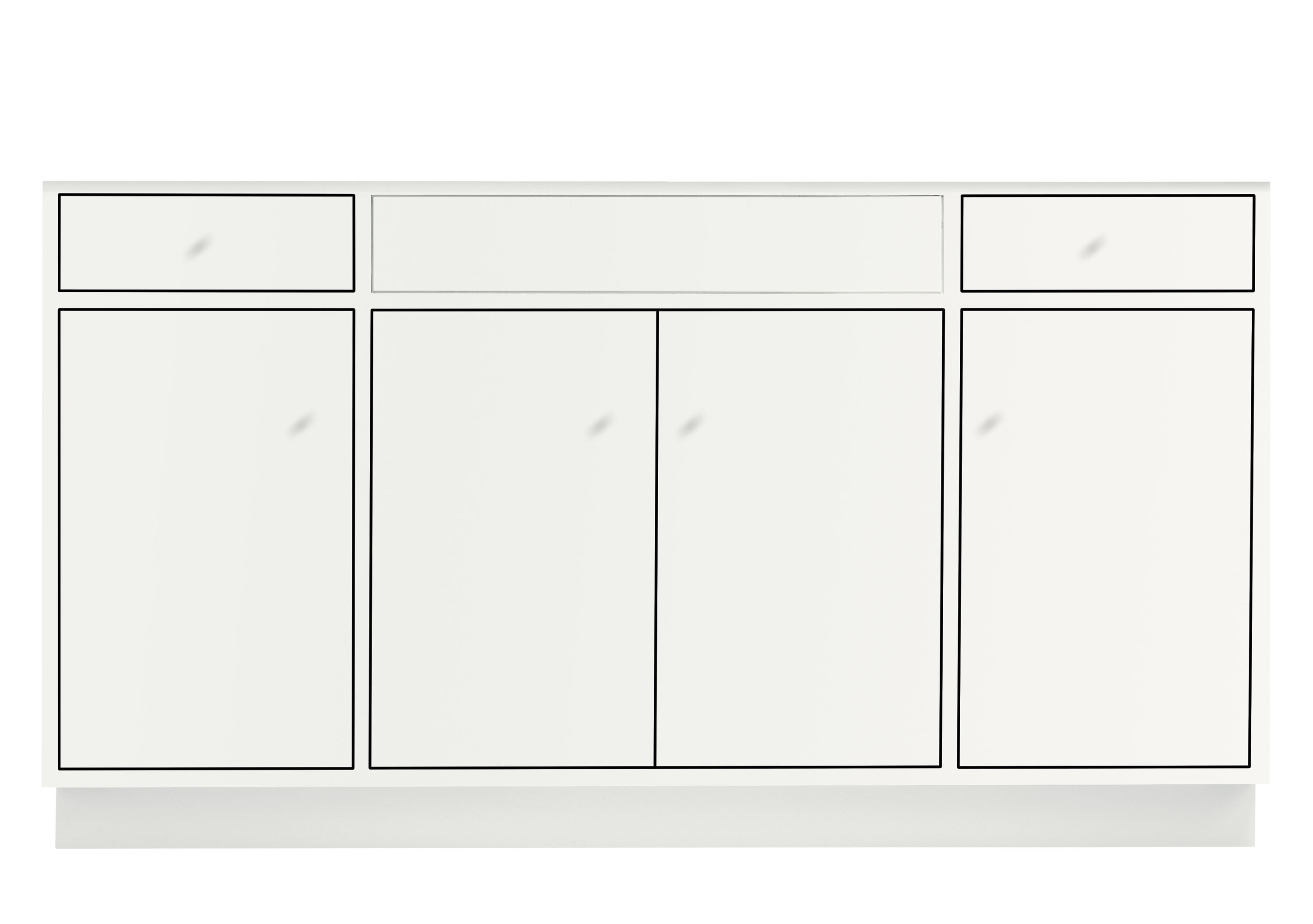 Linear 58.5w 21.75d 34h Single-Sink Vanity with Wood Base & No Overhang