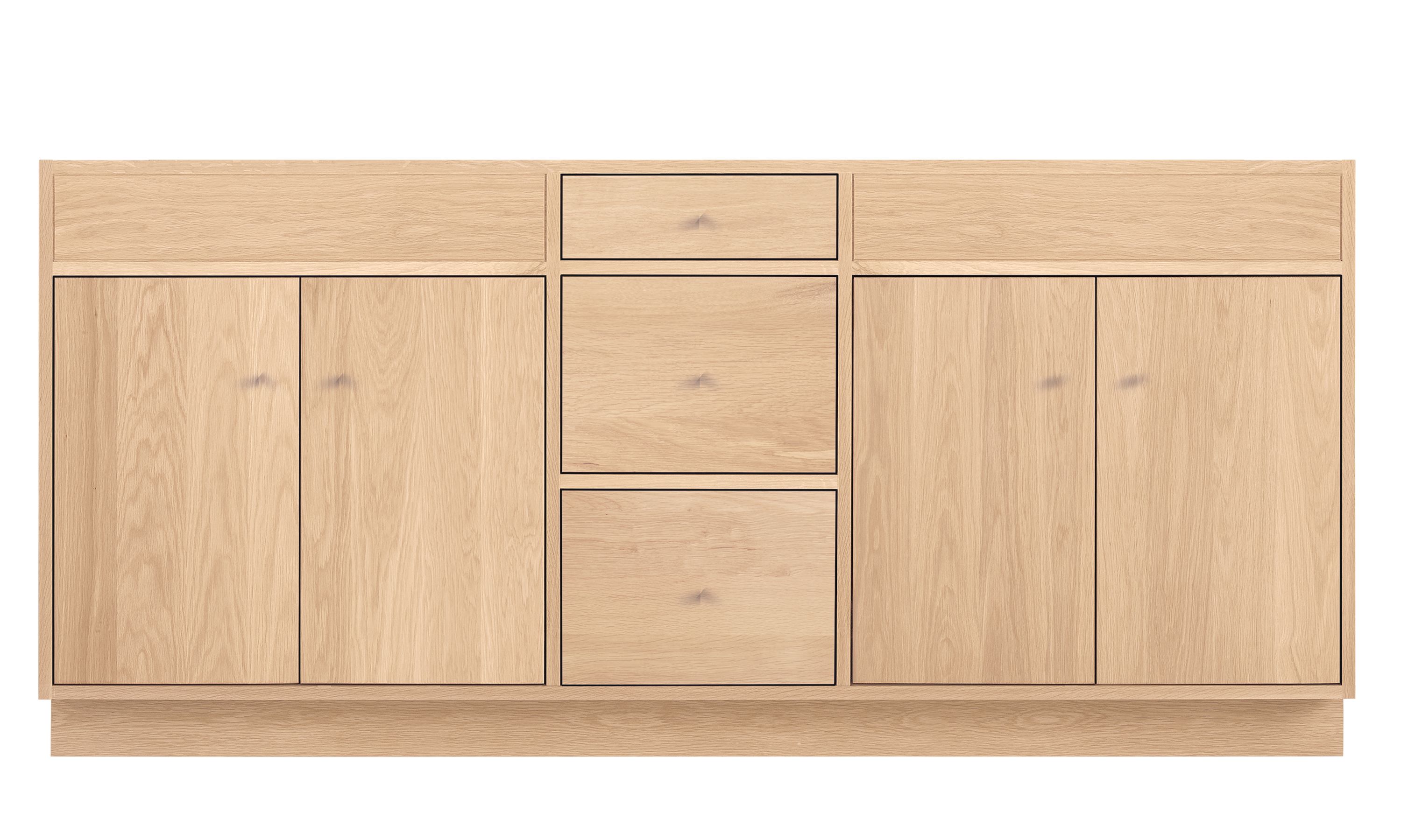 Linear 70.5w 21d 33.25h Double-Sink Vanity Cabinet with Wood Base & No Top