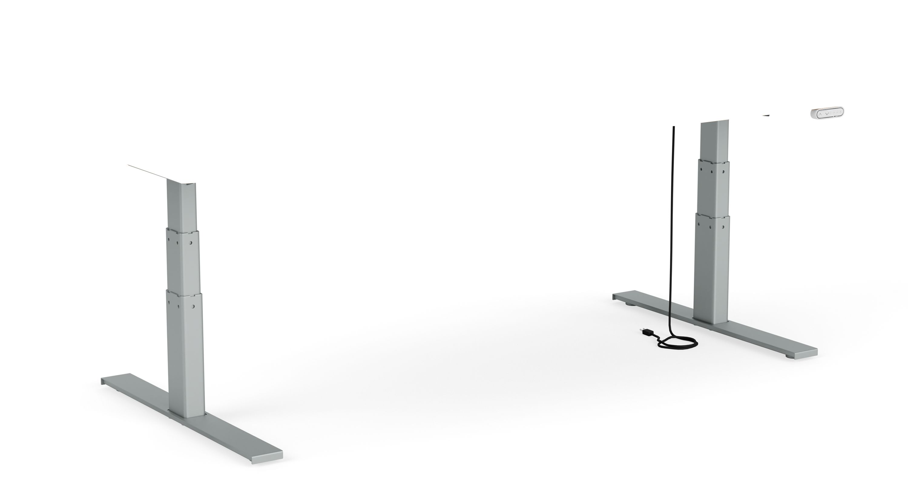 Wade 72w 30d 23-49h Adjustable Standing Desk with Drawers & Right Controller