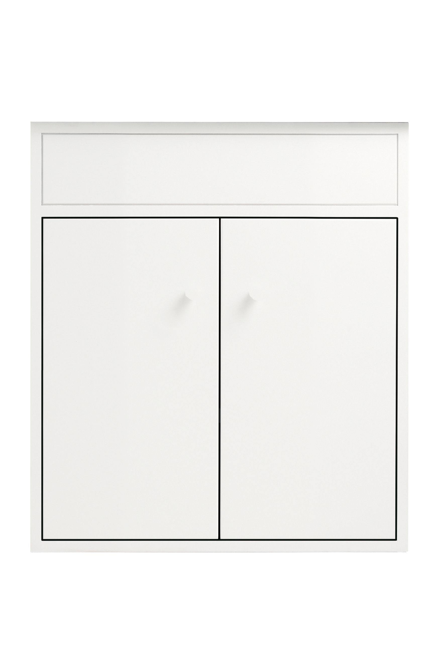 Linear 25.25w 21.75d 34h Single-Sink Vanity w/Wood Base & Left Overhang
