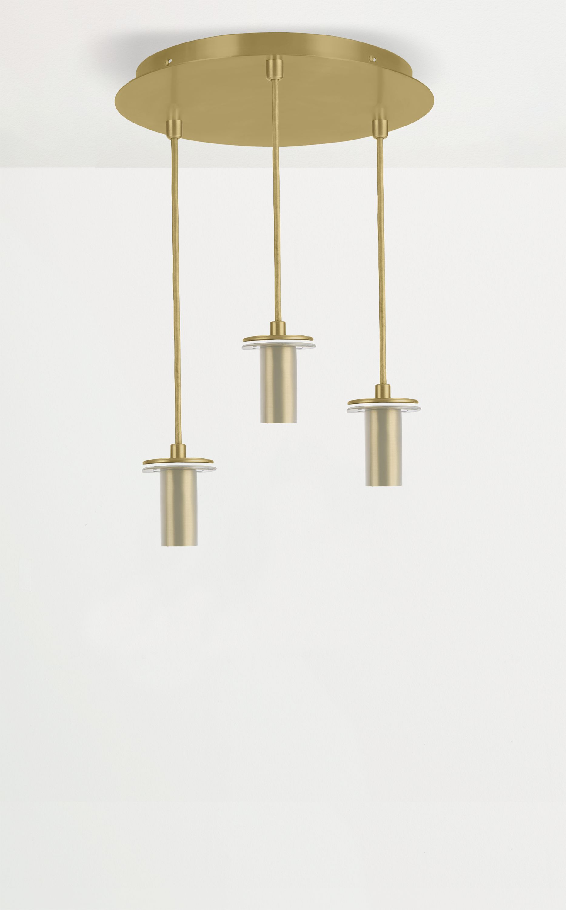 Ursa Pendants with Round Ceiling Plate - Set of Three