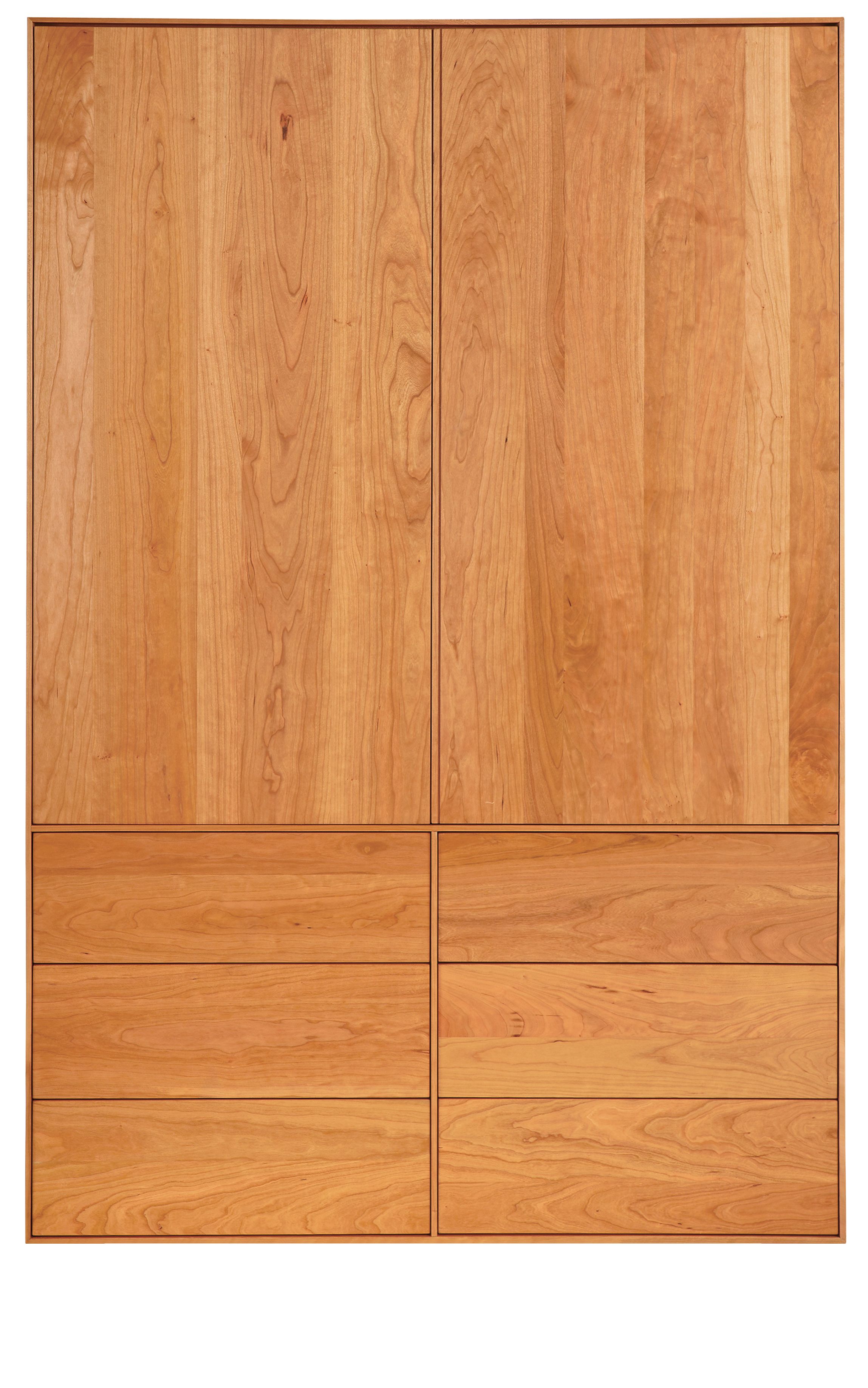 Hudson 44w 24d 71h Armoire with Wood Base