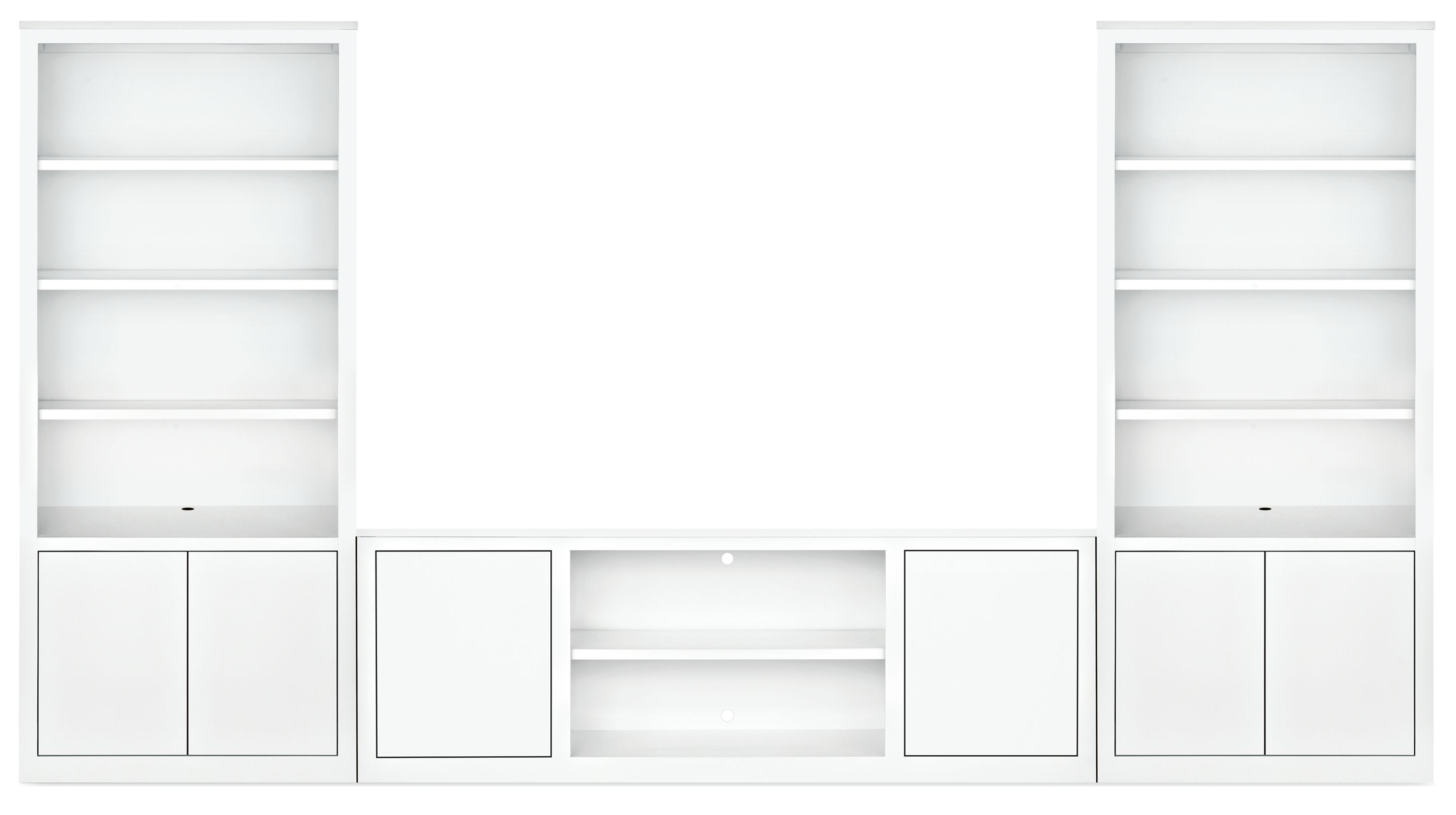 Woodwind 134w 17d 72h Six-Door Wall Unit