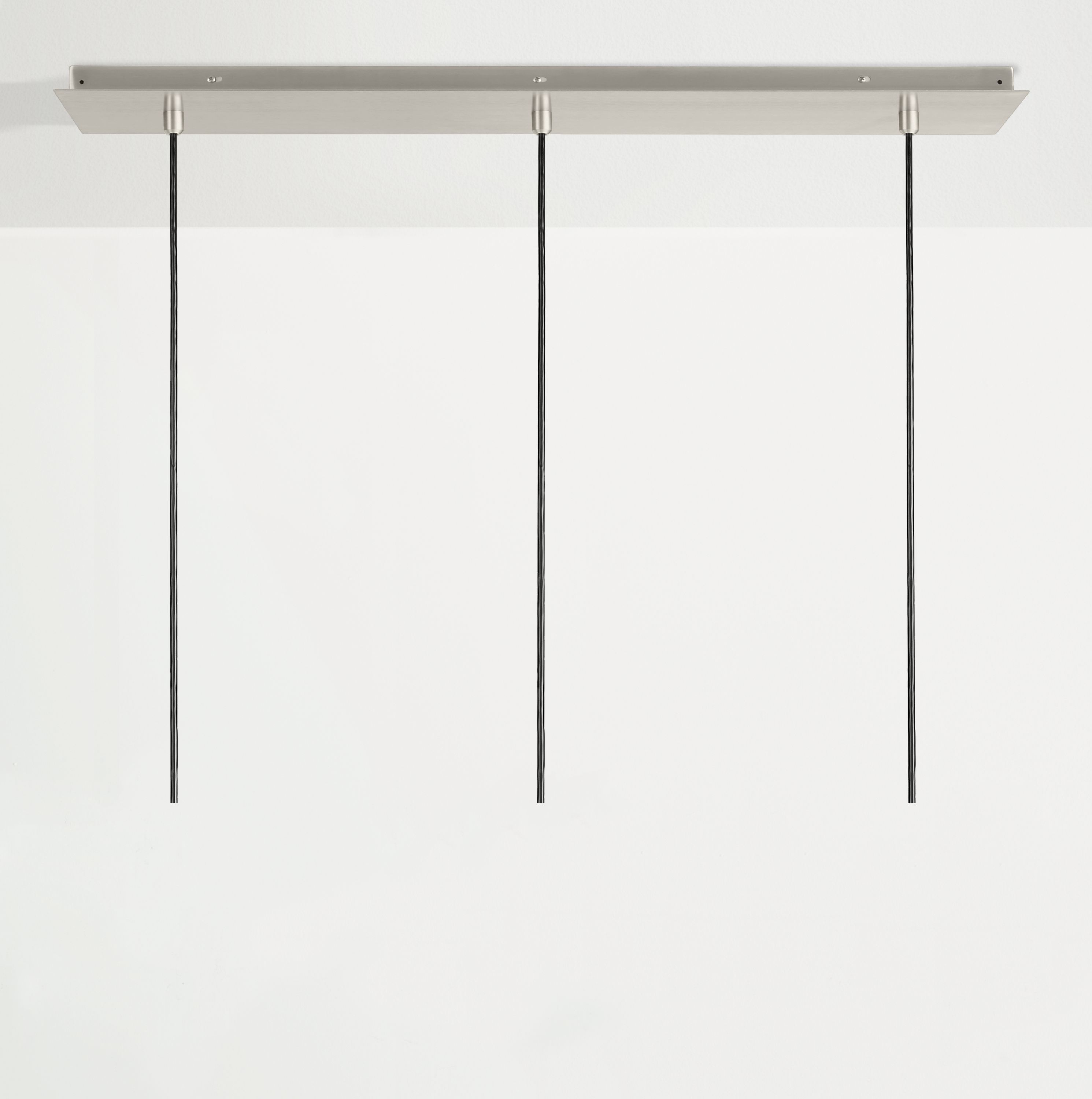 Glow Mixed Pendants with Rectangle Ceiling Plate - Set of Three