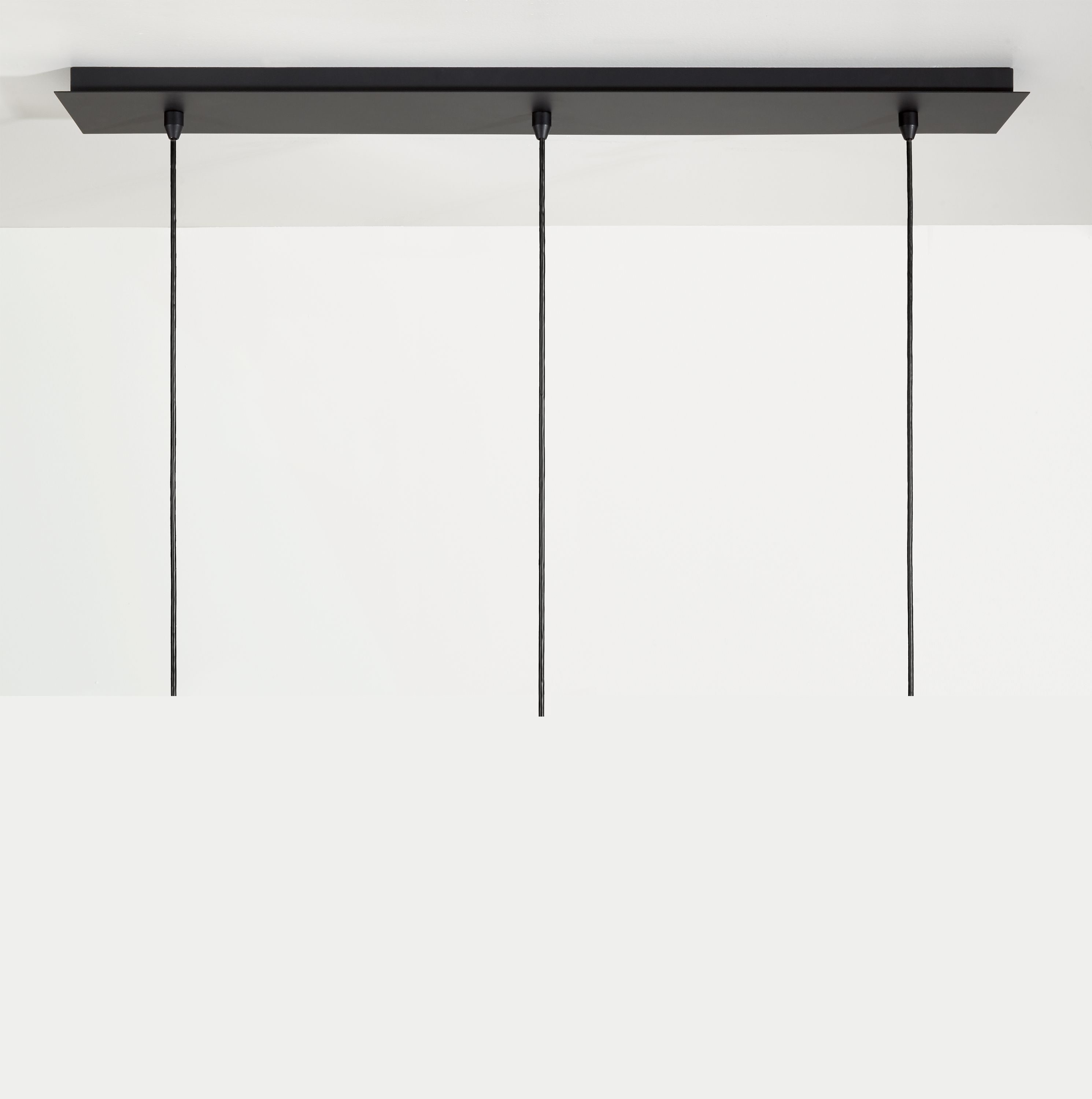 Glow Mixed Pendants with Rectangle Ceiling Plate - Set of Three