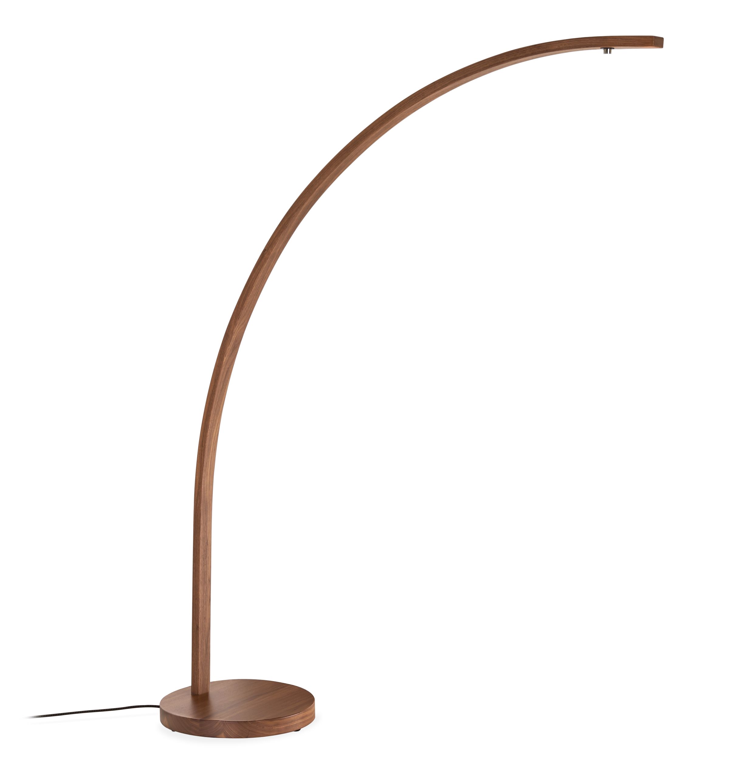 Curved wood floor lamp sales