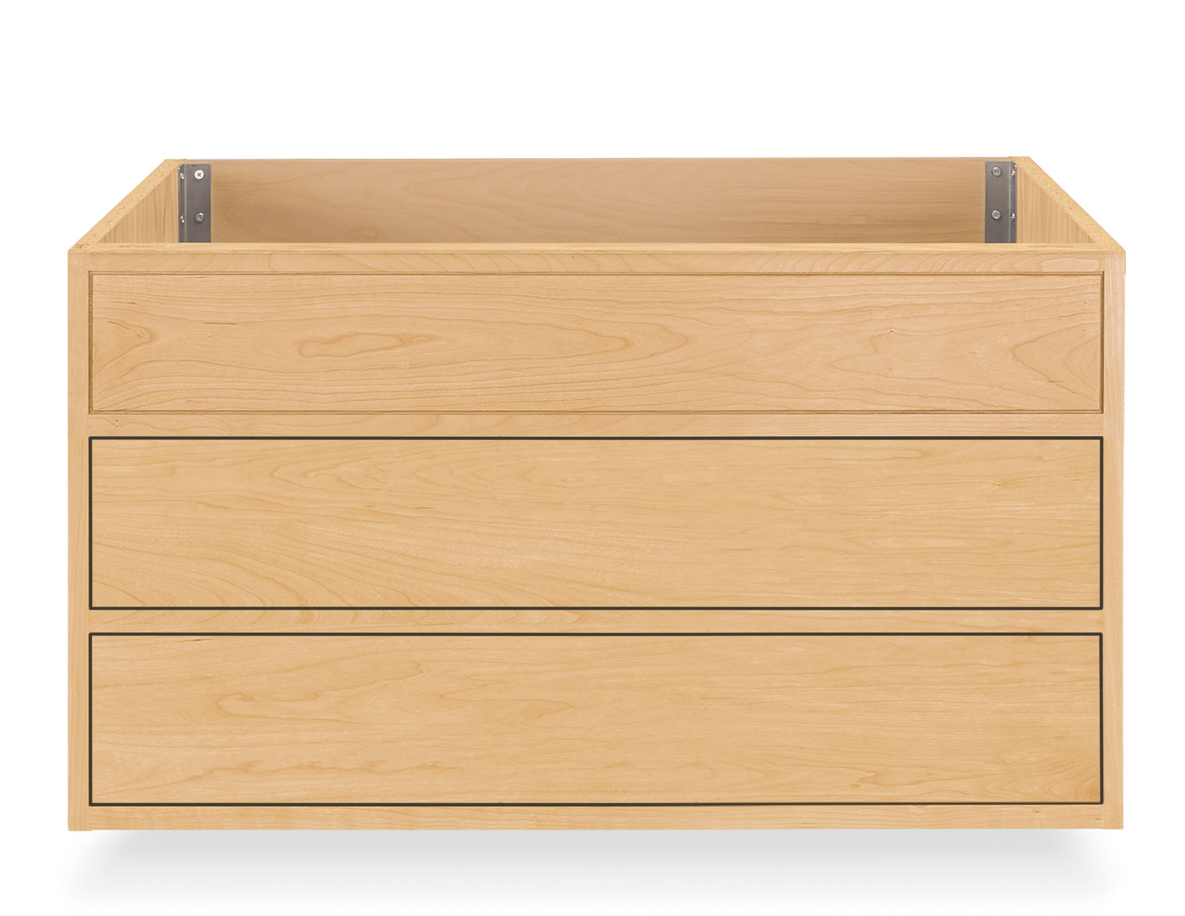 Linear 34.5w 21d 19.25h Single-Sink Floating Vanity Cabinet w/Drawers & No Top