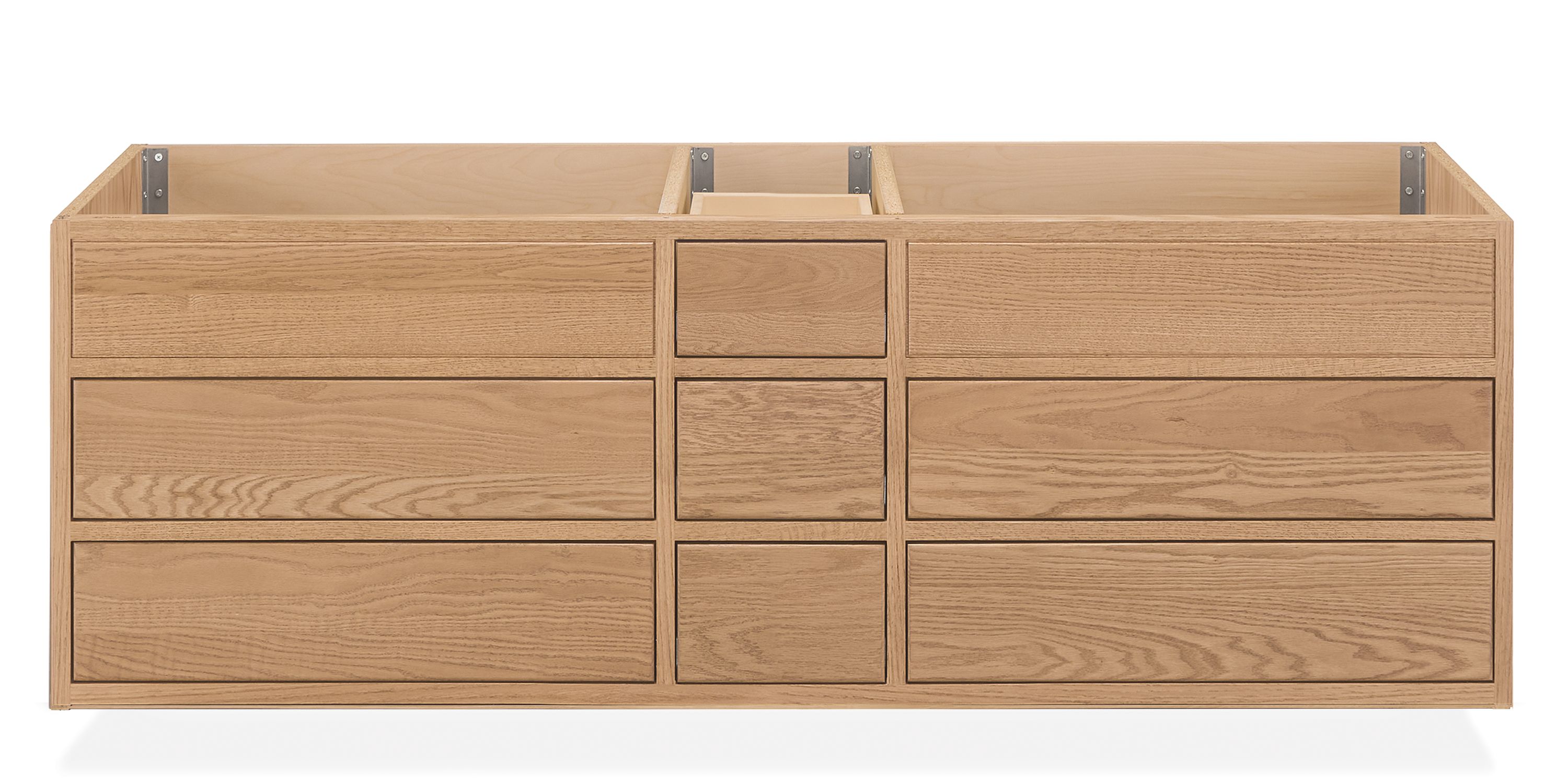 Linear 58.5w 21.75d 20h Double-Sink Floating Vanity with Drawers & No Overhang