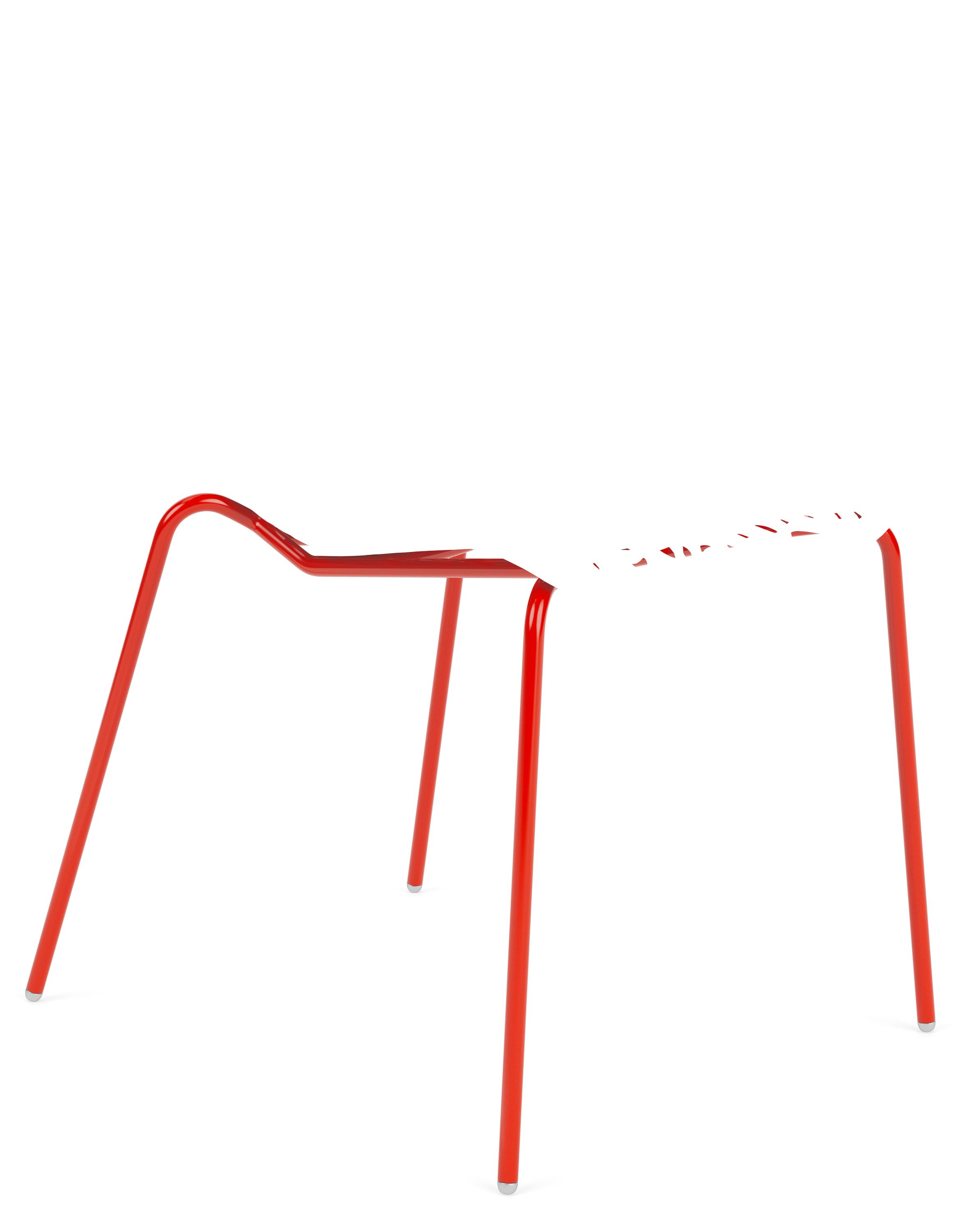 Caprice Side Chair in Red with Red Frame