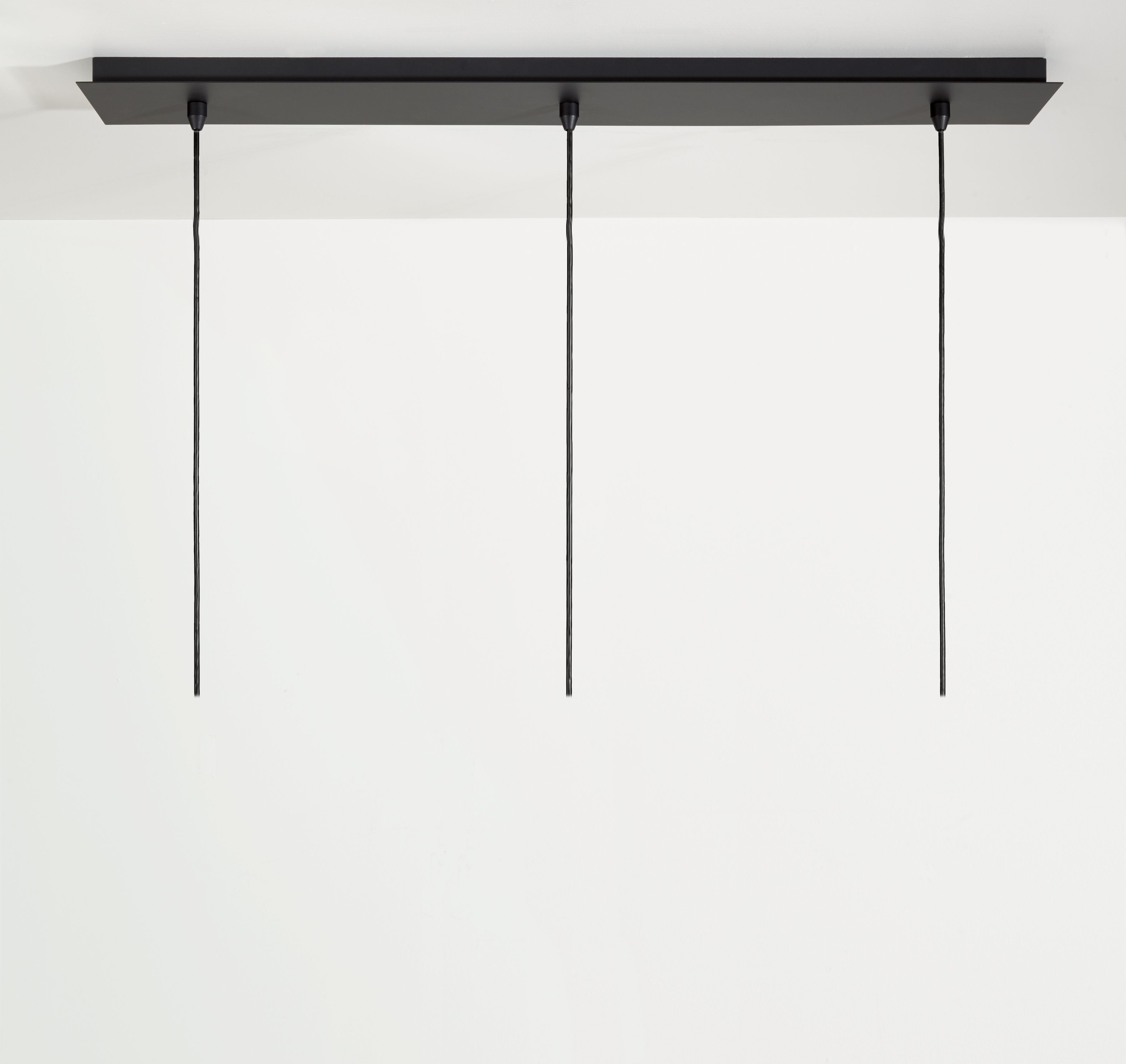 Sky Pendants with Rectangle Ceiling Plate - Set of Three