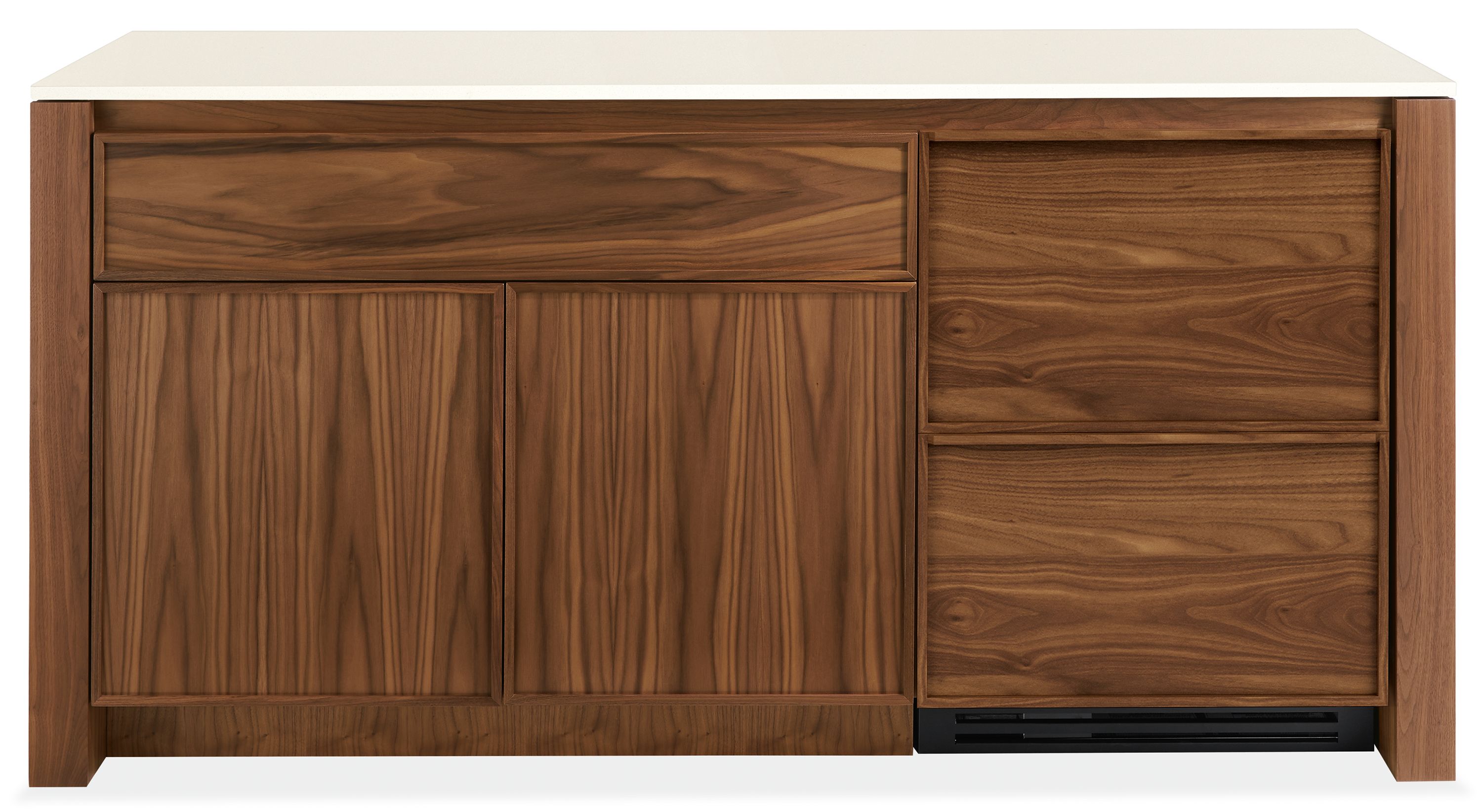 Amherst 72w 25d 36h Storage Cabinet with Two Refrigerator Drawers