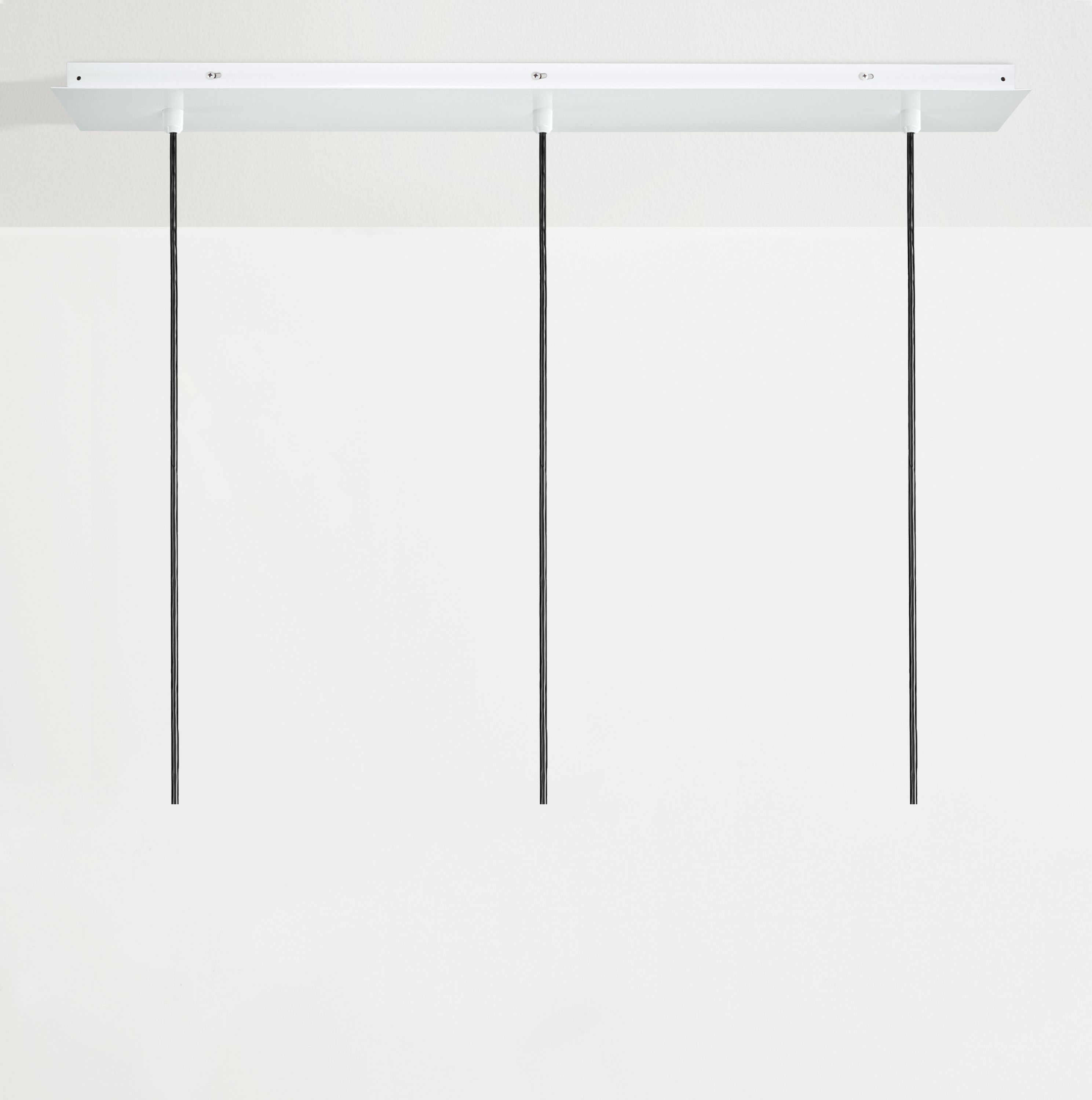 Glow Cone Pendants with Rectangle Ceiling Plate - Set of Three