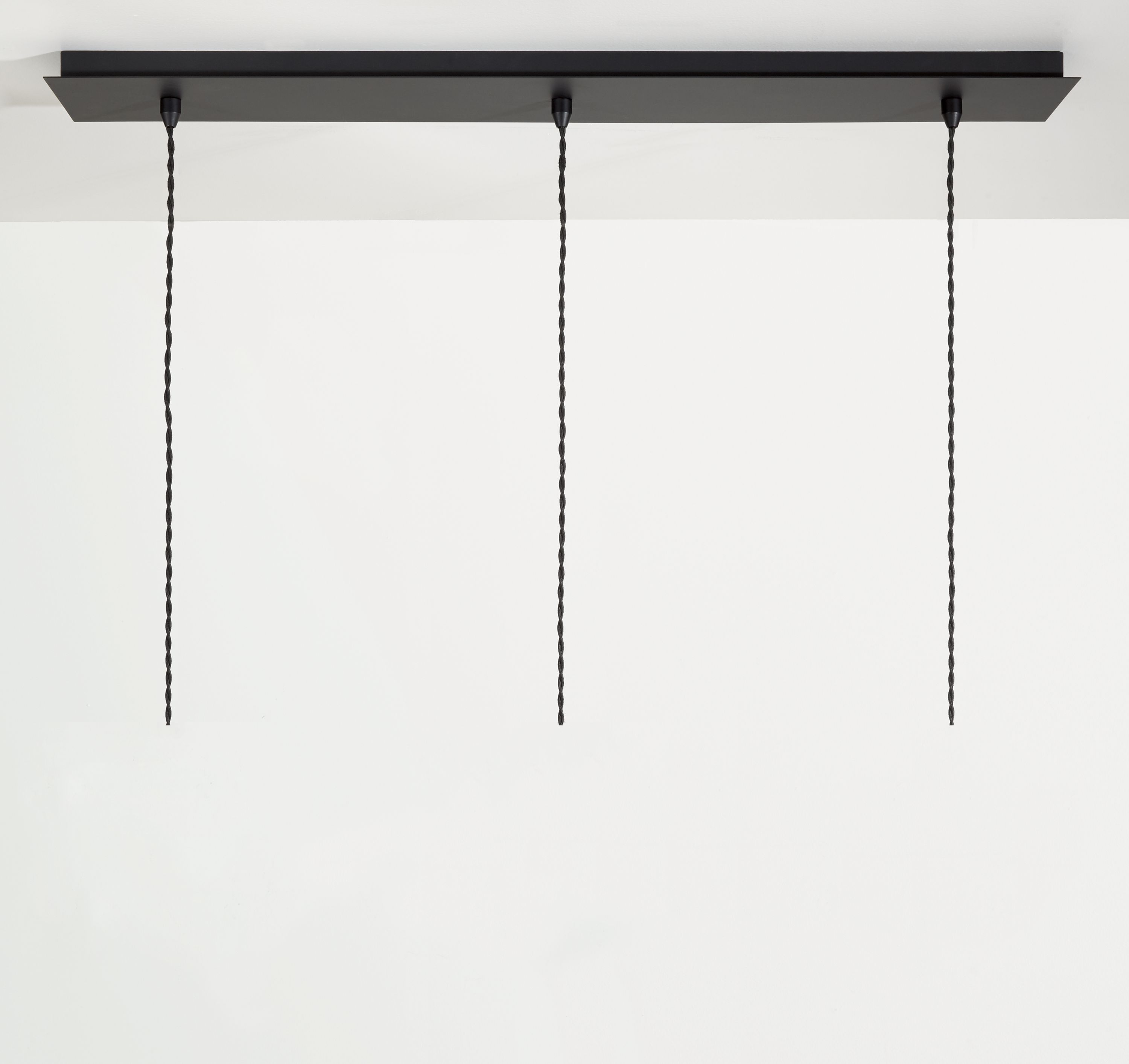 Polar Pendants with Rectangle Ceiling Plate - Set of Three