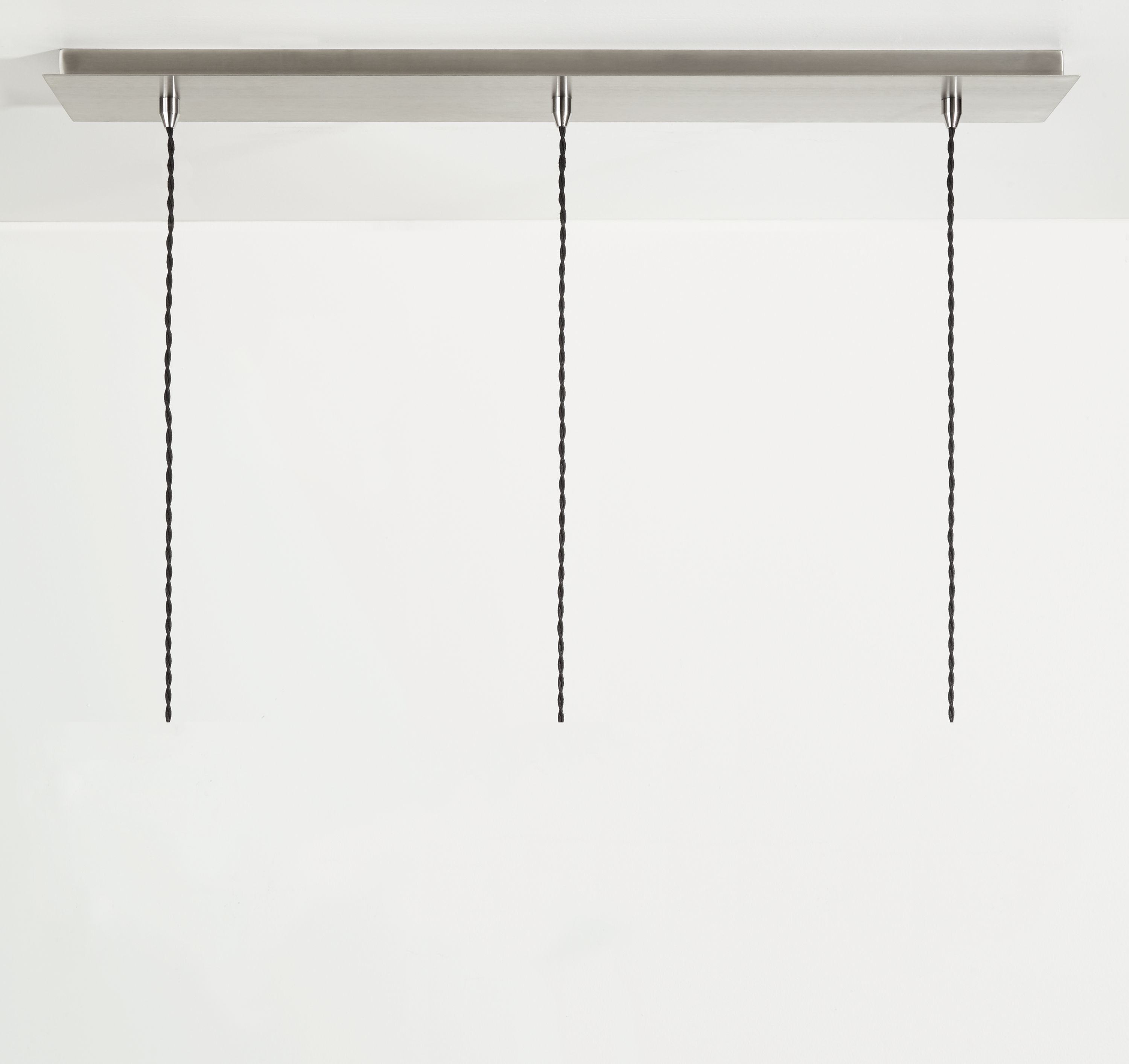 Polar Pendants with Rectangle Ceiling Plate - Set of Three