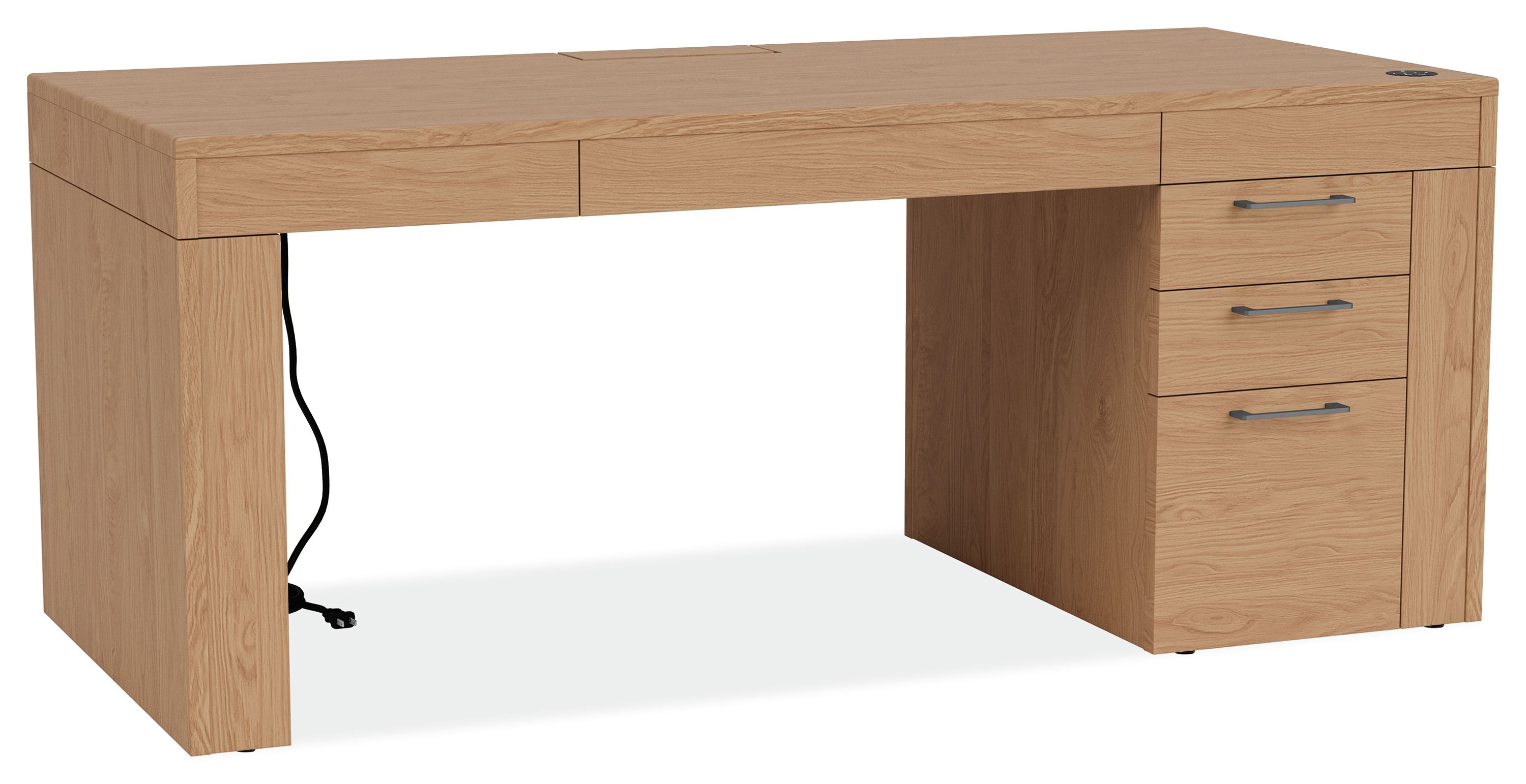Lincoln 72w 30d 30-49h Adjustable Standing Desk with Right Side Drawers