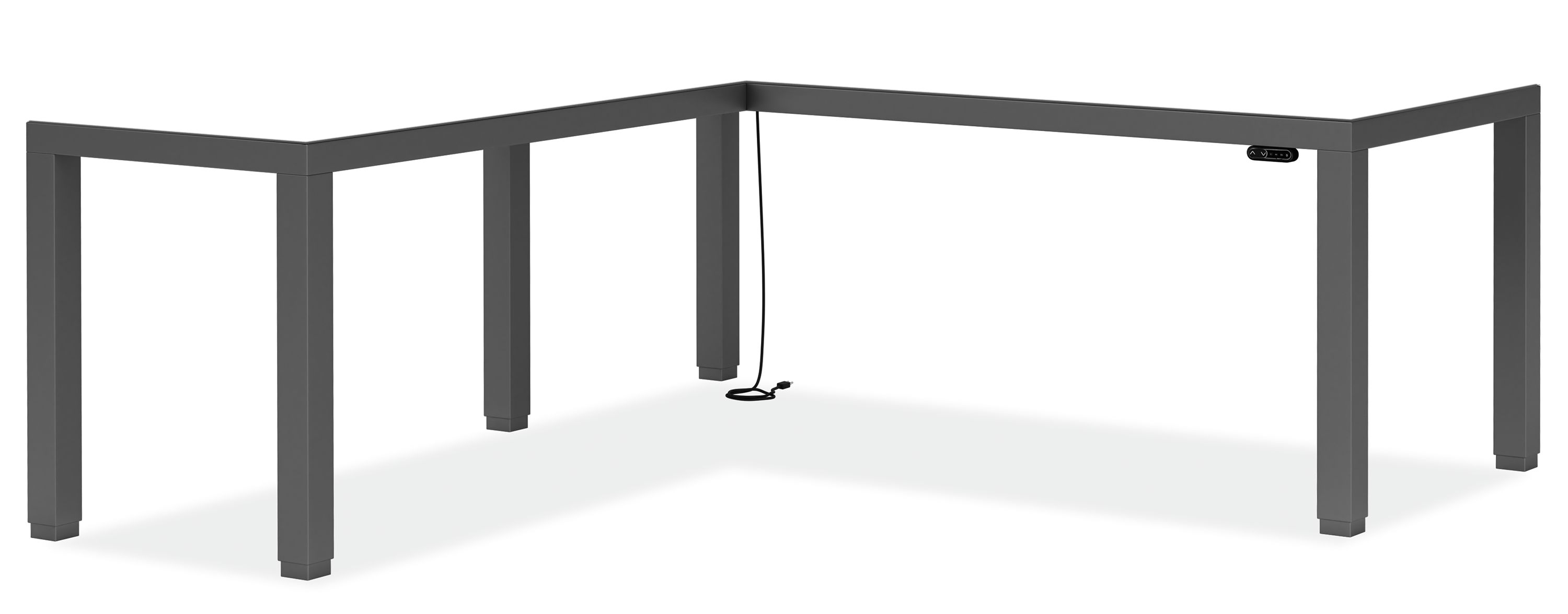 Parsons 72w 30d 29-49h Adjustable Standing Desk with 48w 24d Return