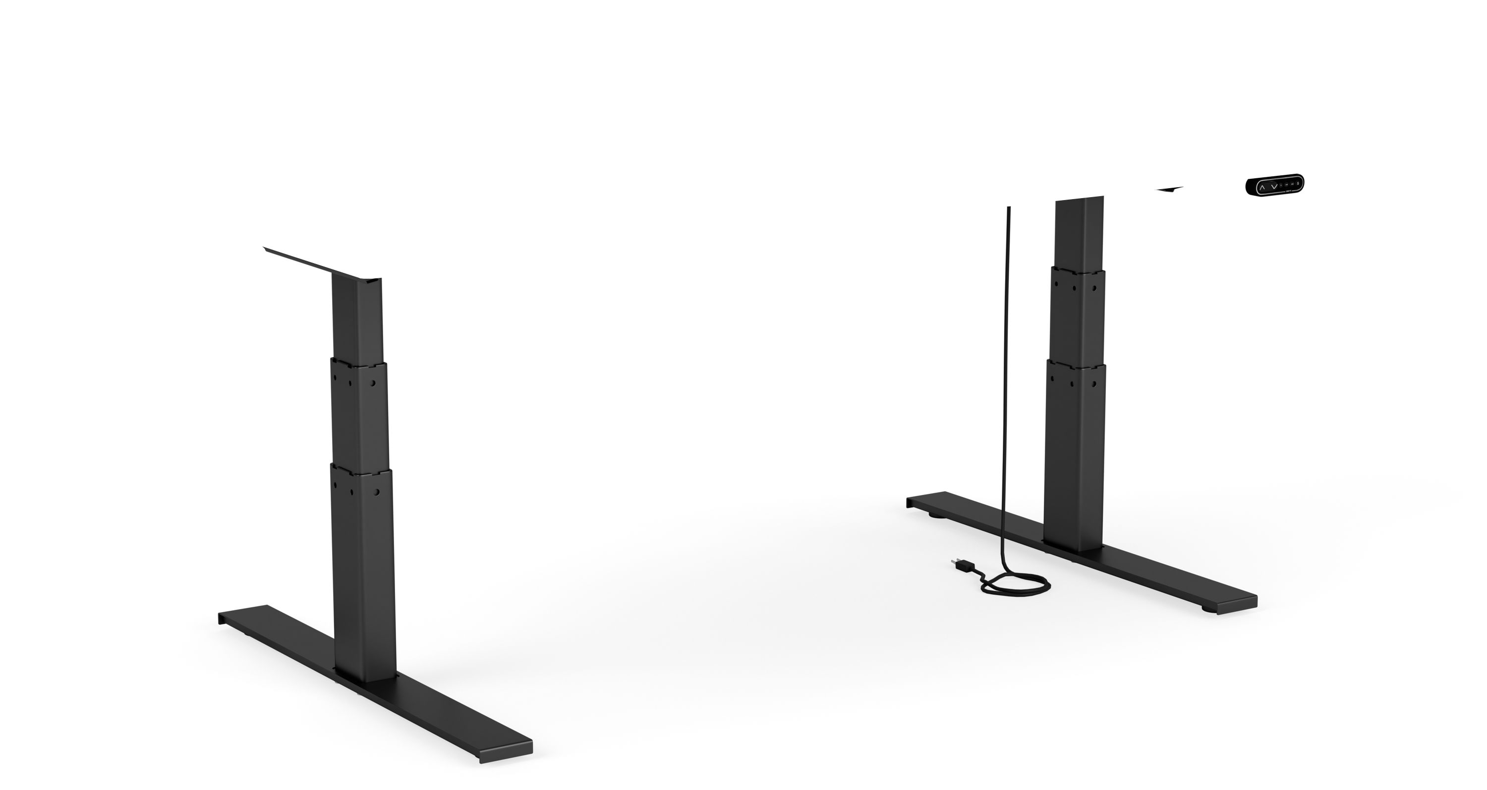 Wade 60w 30d 23-49h Adjustable Standing Desk with Drawers & Right Controller