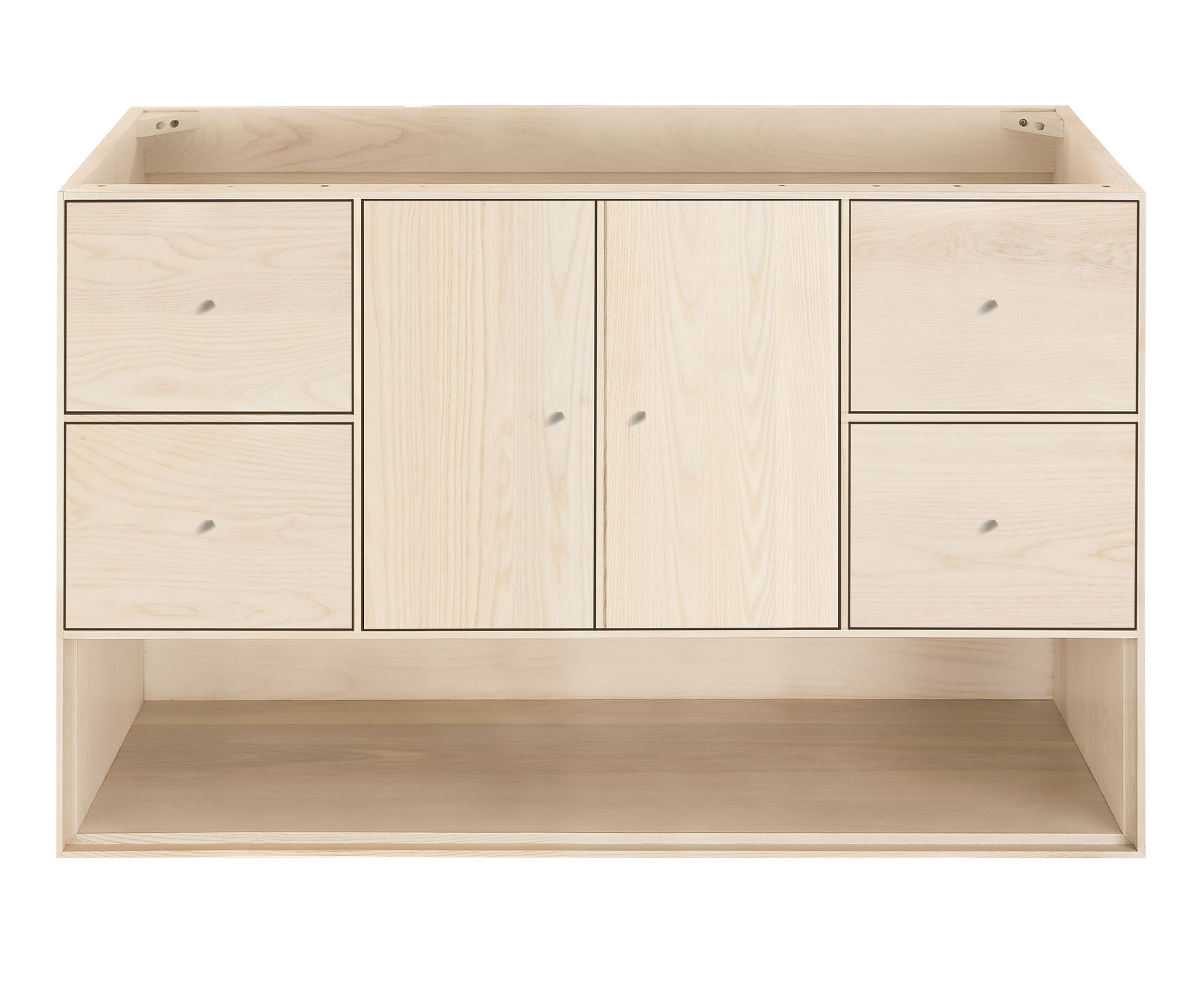 Hudson 48w 21.75d 34h Single-Sink Bath Vanity with Shelf & Left & Right Overhang