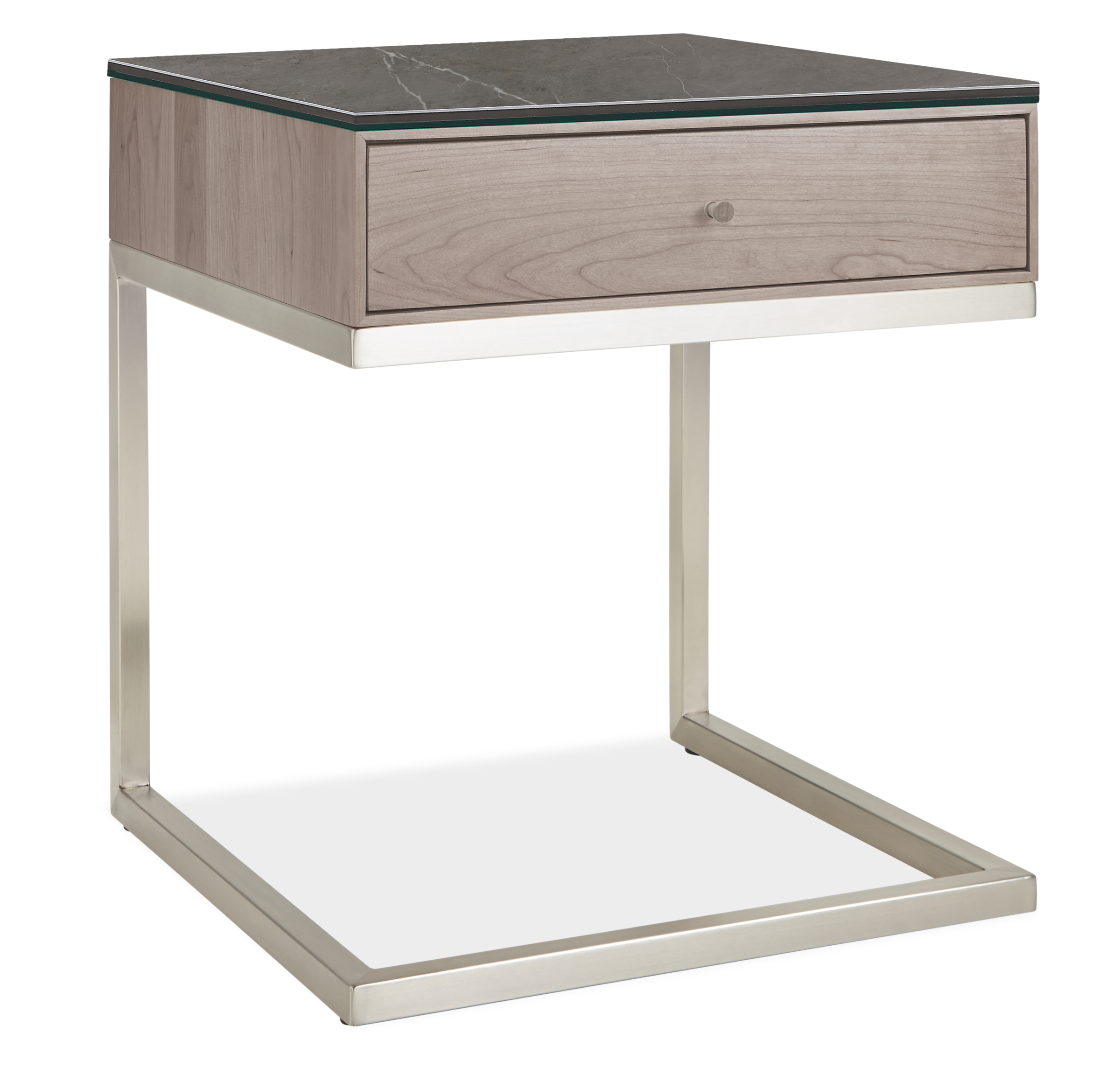 Hudson 20w 20d 22h One-Drawer C-Table Nightstand with Top