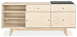 Hudson 60w 16.5d 24.5h Right-File Drawer Bench with Cushion and Wood Base