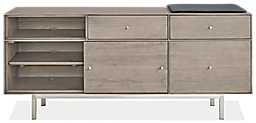 Hudson 60w 16.5d 24.5h Right-File Drawer Bench with Cushion and Steel Base
