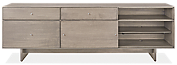 Hudson 80.25w 16.5d 24.5 Left-File Drawer Bench with Wood Base