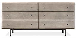 Hudson 60w 20d 28h Six-Drawer Dresser with Steel Base