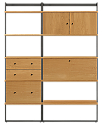 Beam 60w 16d 78h Bookcase Wall Unit with Inserts