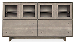 Hudson 86w 20d 50h Storage Cabinet with Wood Base