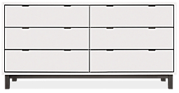 Copenhagen 60w 20d 30h Six-Drawer Dresser