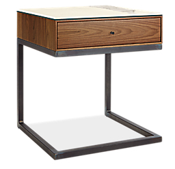Hudson 20w 20d 22h One-Drawer C-Table Nightstand with Top