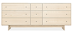 Hudson 84w 20d 34h Nine-Drawer Dresser with Wood Base